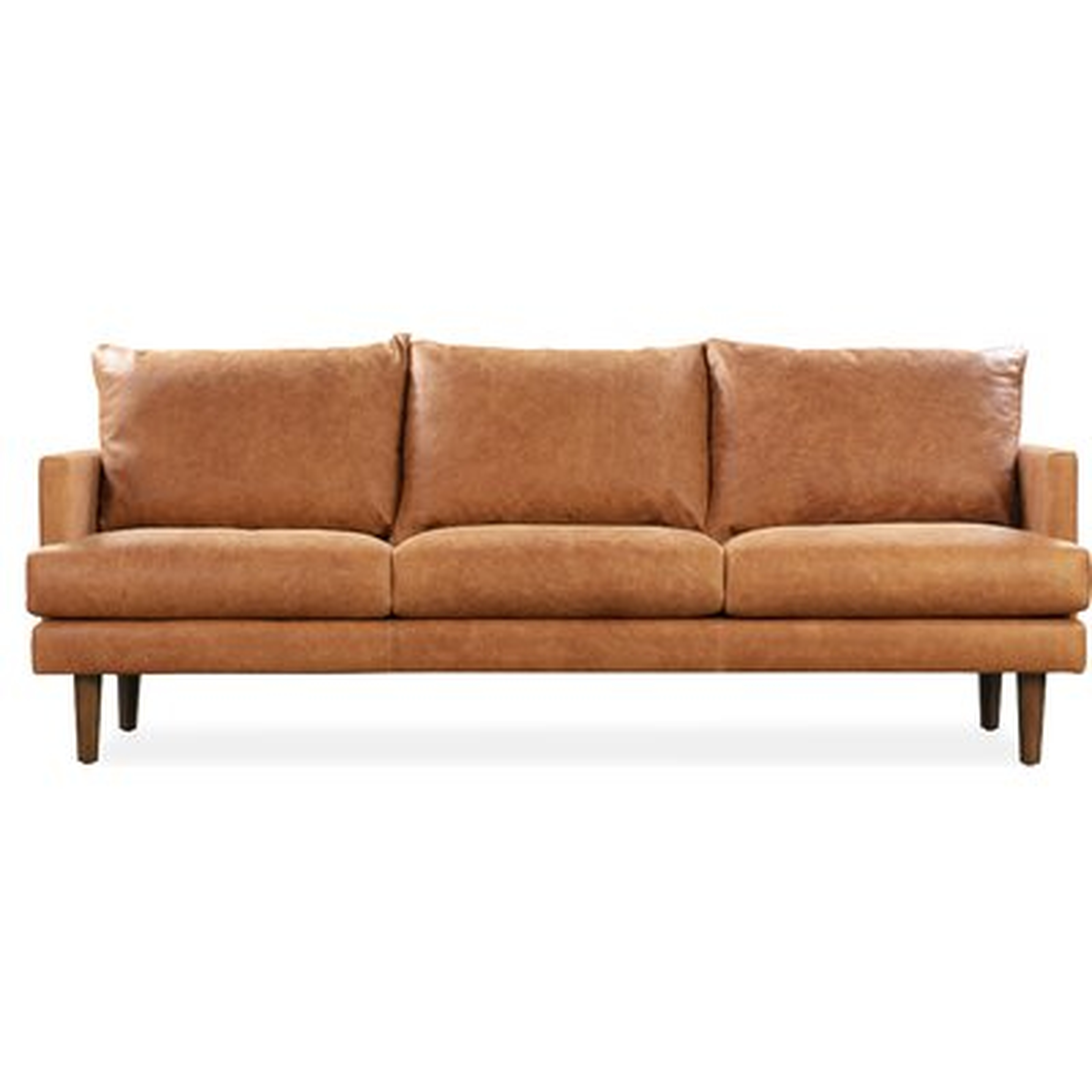 Underhill 88" Genuine Leather Square Arm Sofa with Reversible Cushions - Wayfair