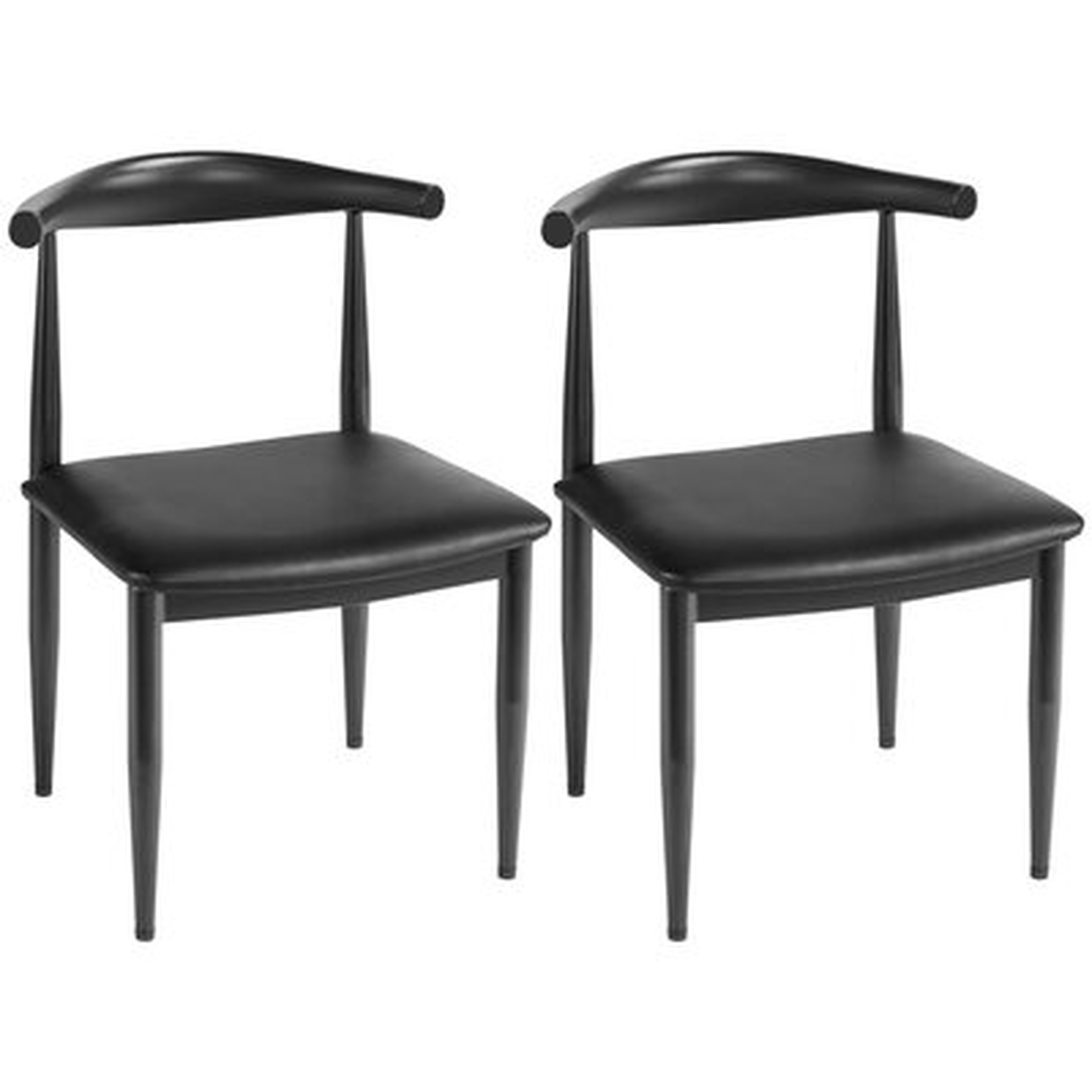 Albia Metal Side Chair in Black (Set of 2) - Wayfair