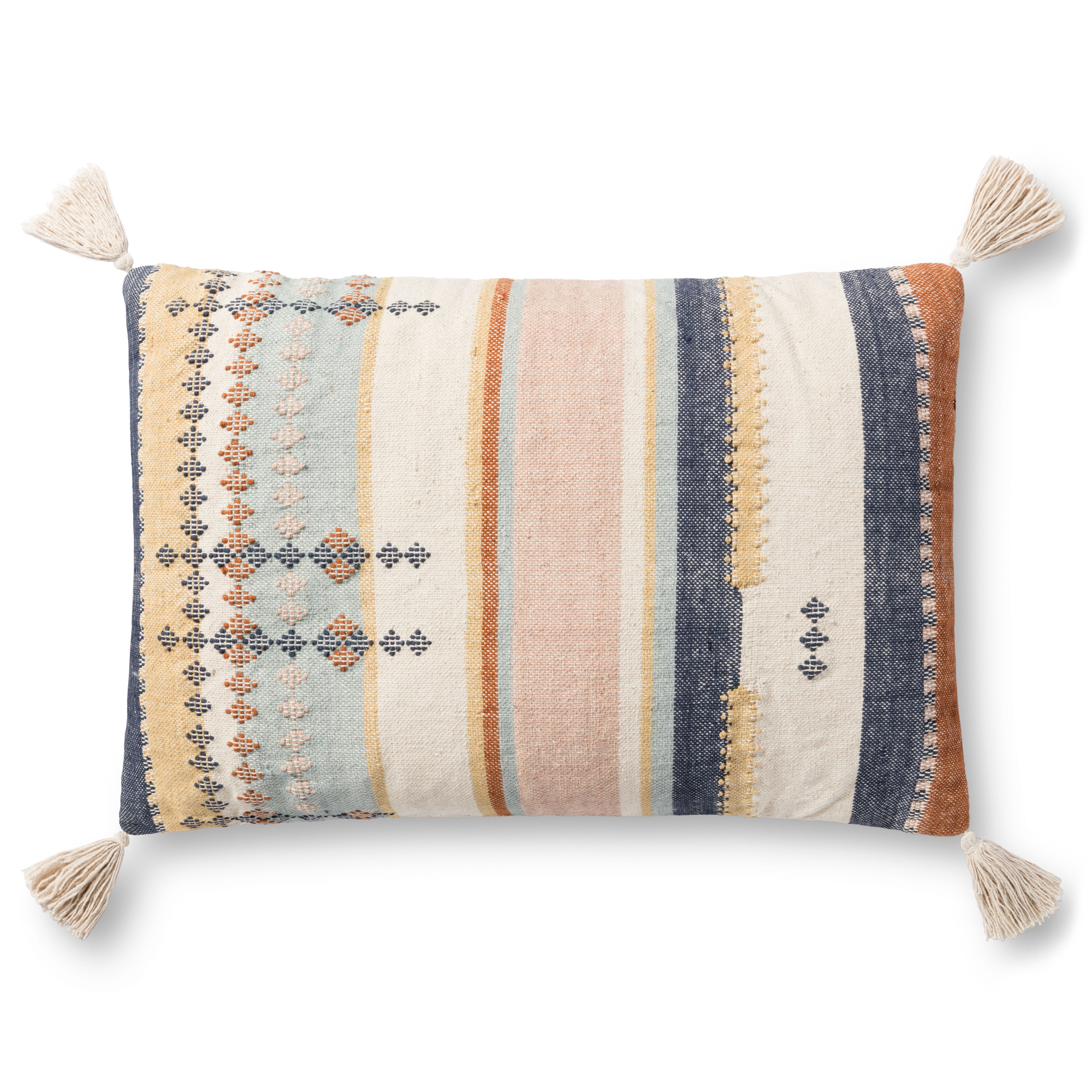 Desert Lumbar Throw Pillow Cover, Multicolor, 26" x 16" - Magnolia Home by Joana Gaines Crafted by Loloi Rugs