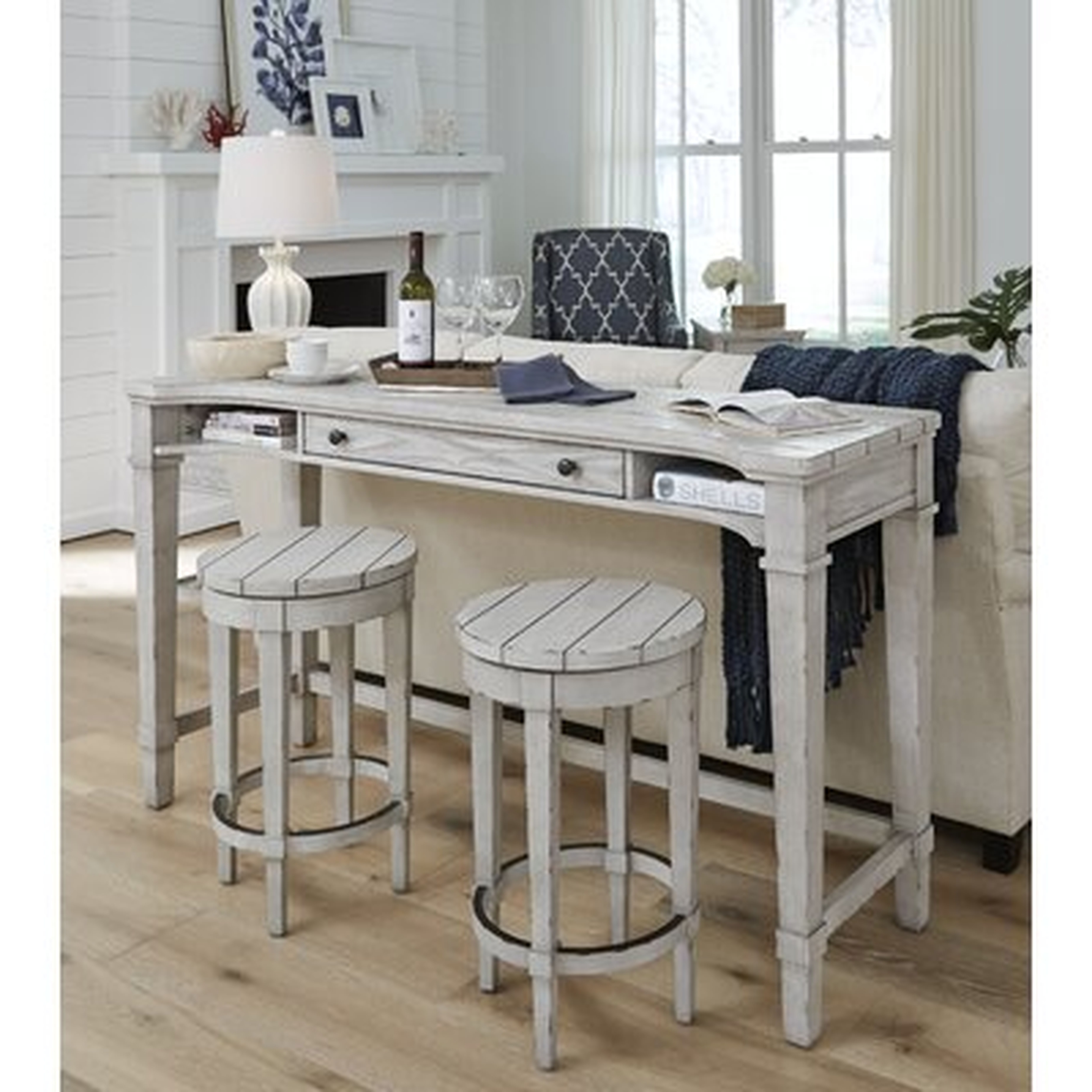 Keaney Sofa Table / Desk In Weathered Plank Finish - Wayfair