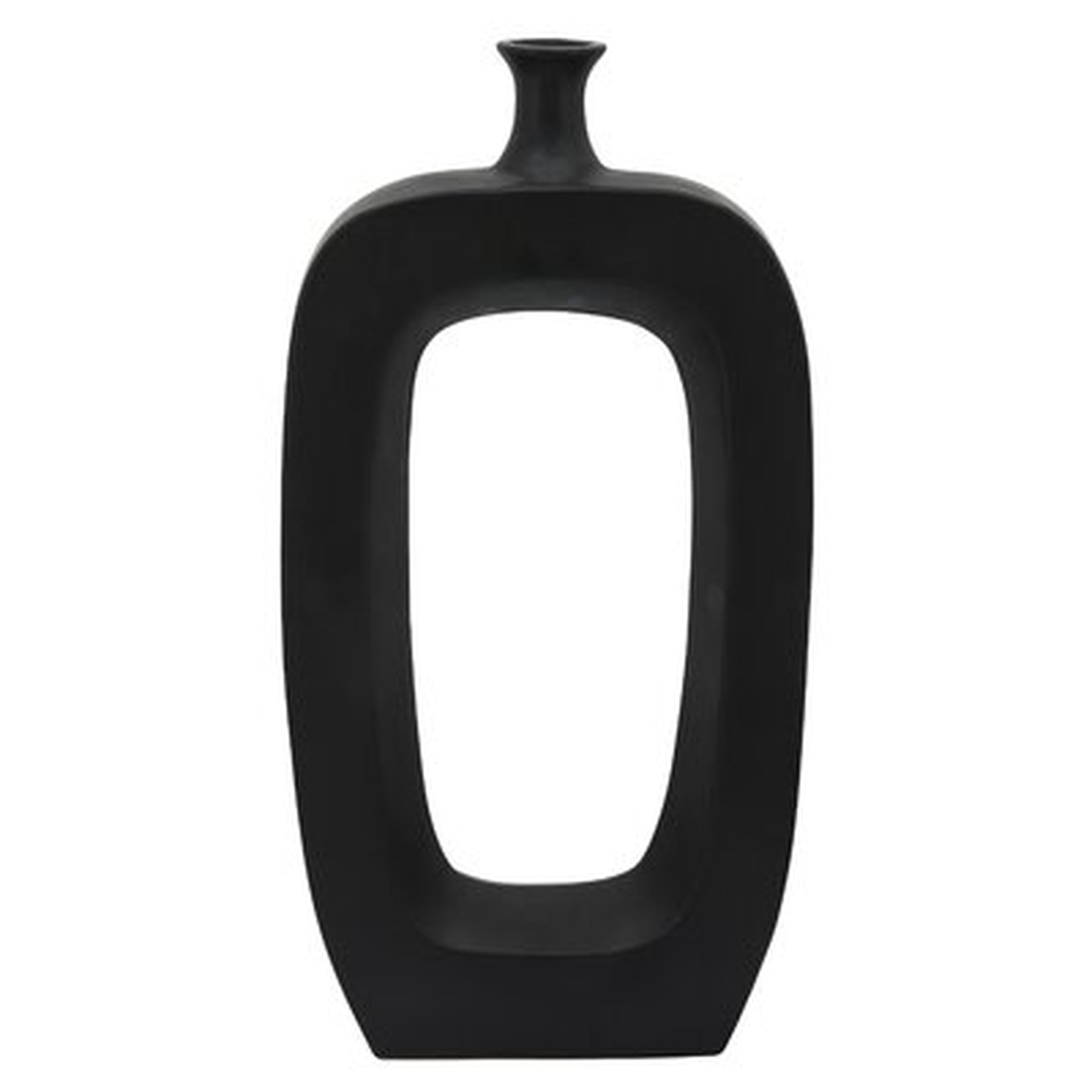 Cer, 24" Vase W/ Cut-Out, Black - Wayfair