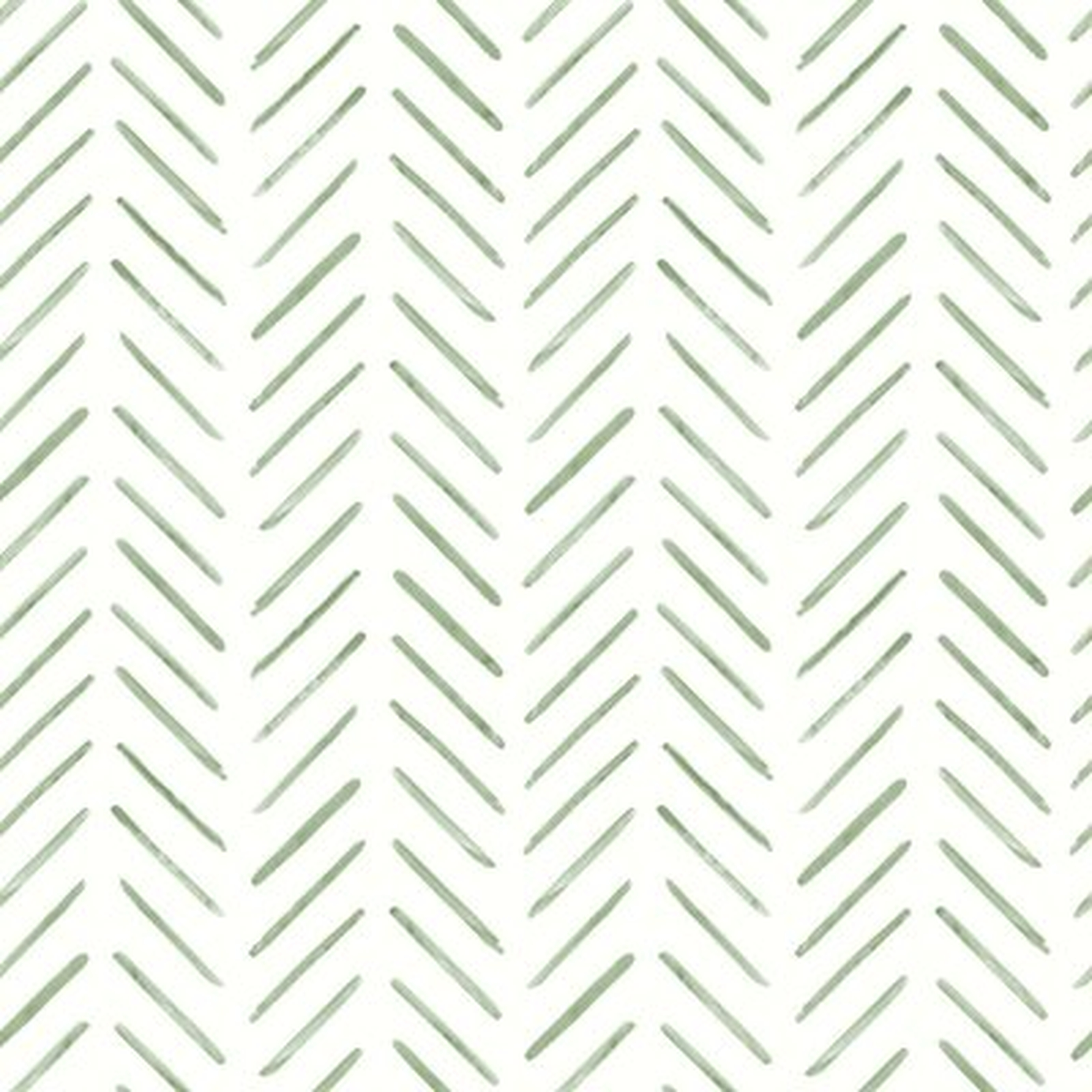 Painted Herringbone 33' L x 20.5" W Wallpaper Roll - AllModern
