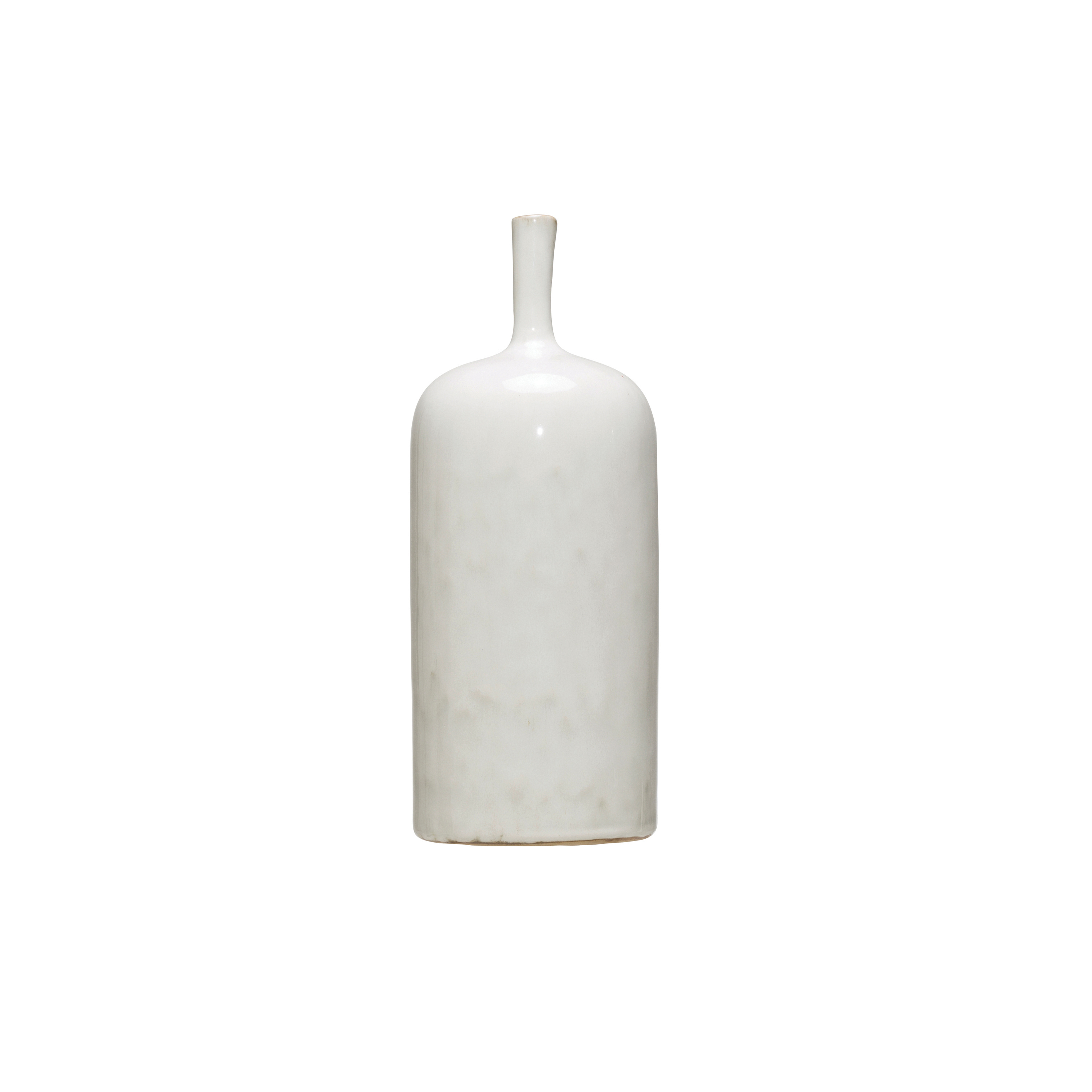 Narrow Bottle Neck Vase, White, Large - Nomad Home