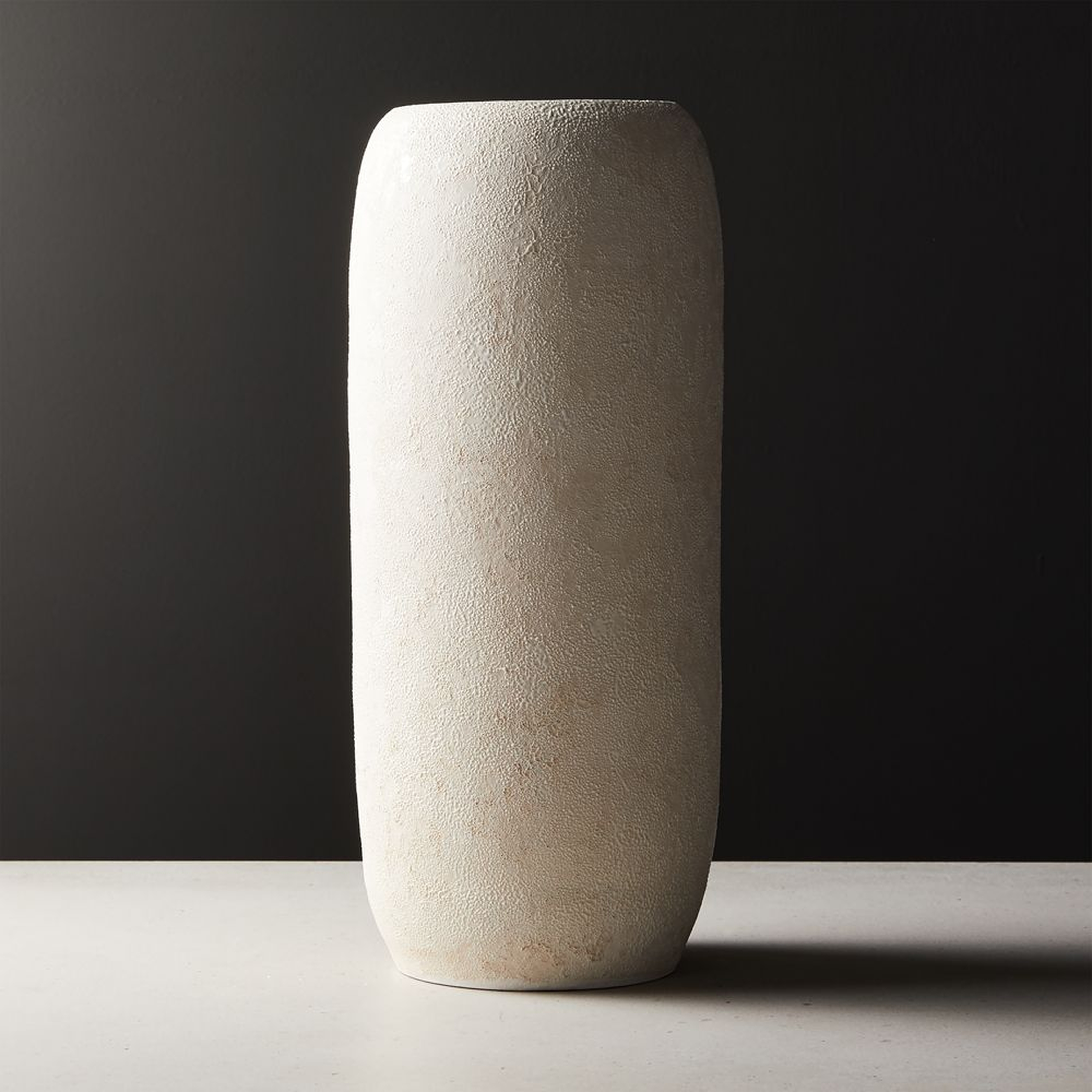 Palmilla Ivory Textured Vase - CB2
