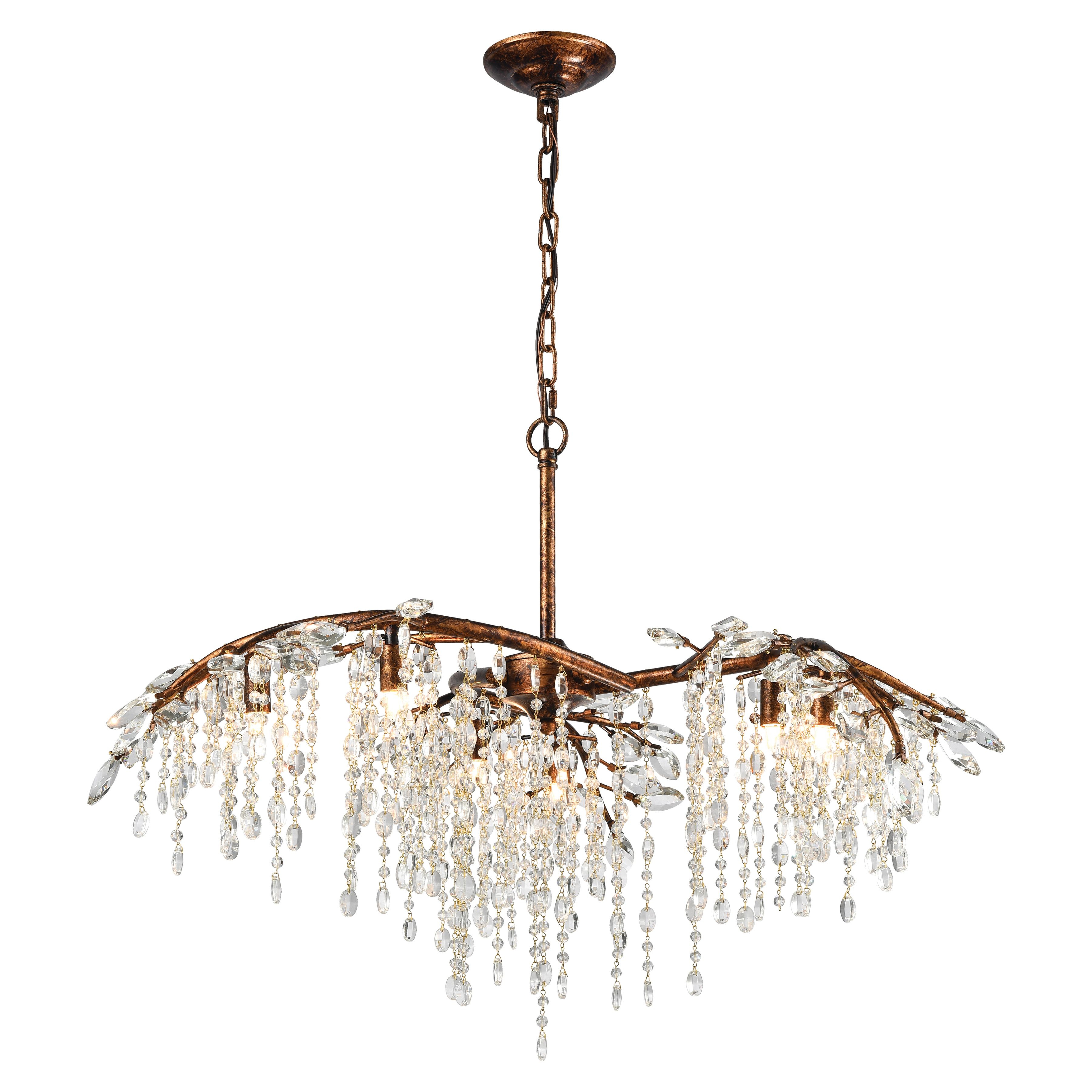 Elia 32'' Wide 6-Light Chandelier - Spanish Bronze - Elk Home