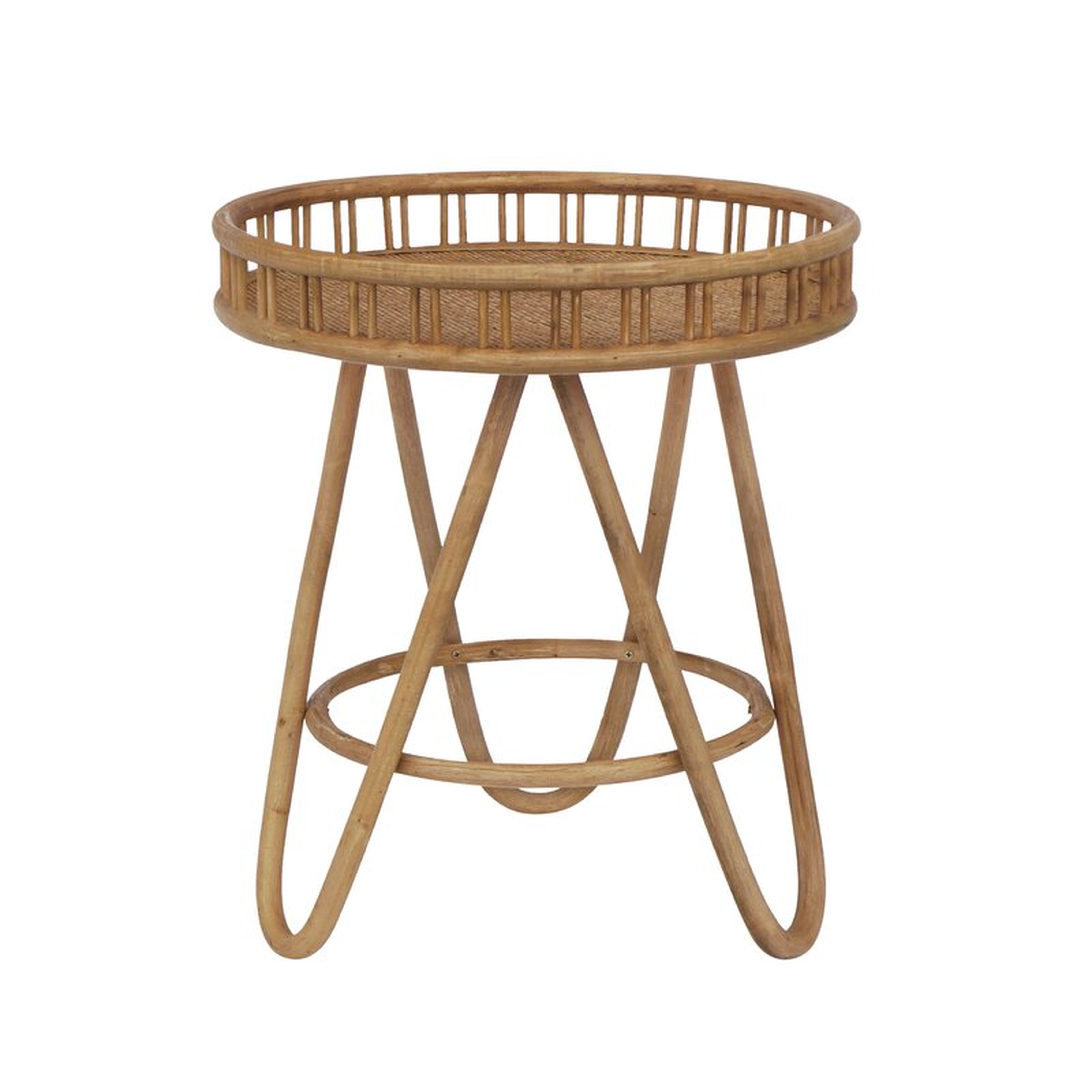 Manningtree Tray Top 3 Legs End Table, Natural - Wayfair