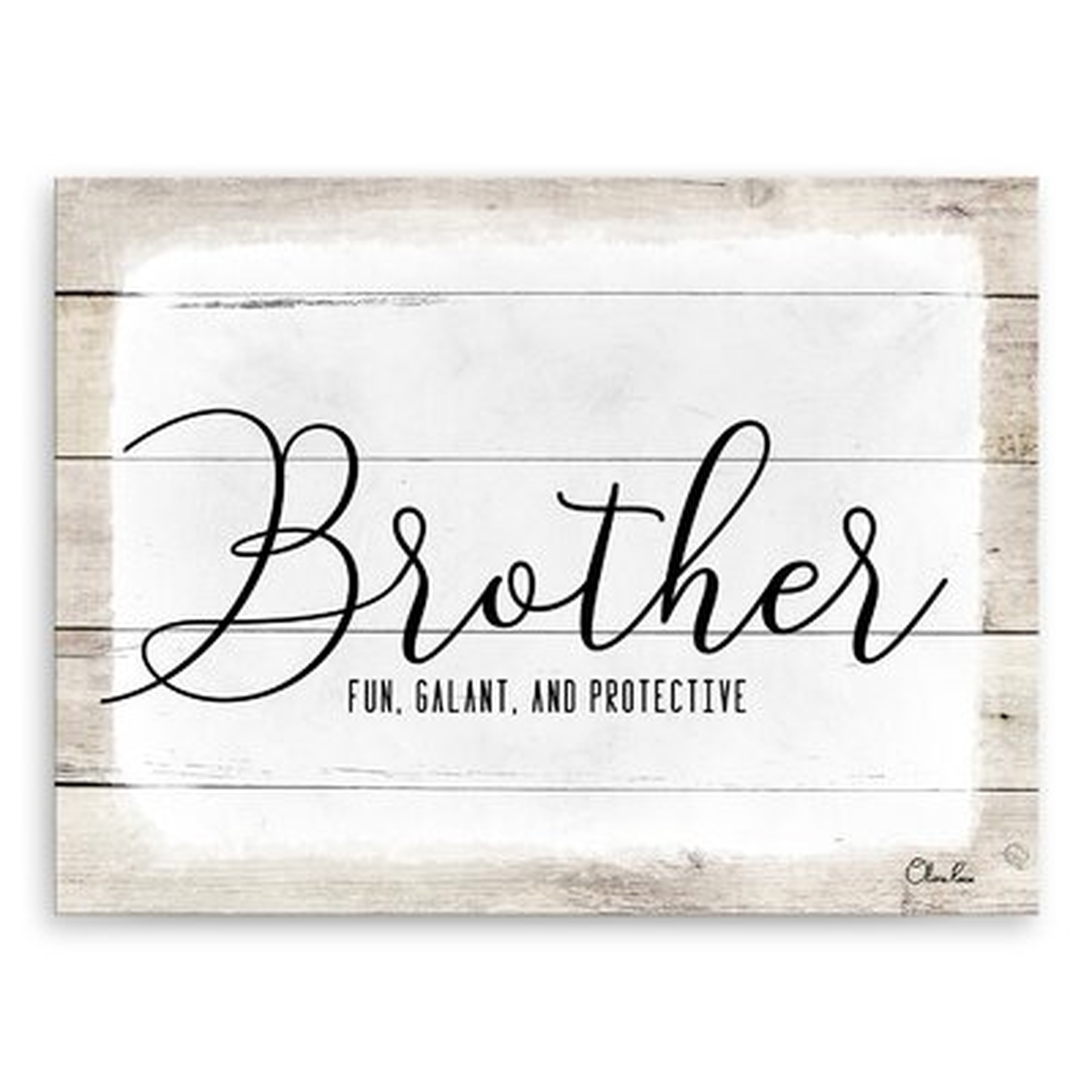 'Brother' by Olivia Rose - Wrapped Canvas Textual Art - Wayfair