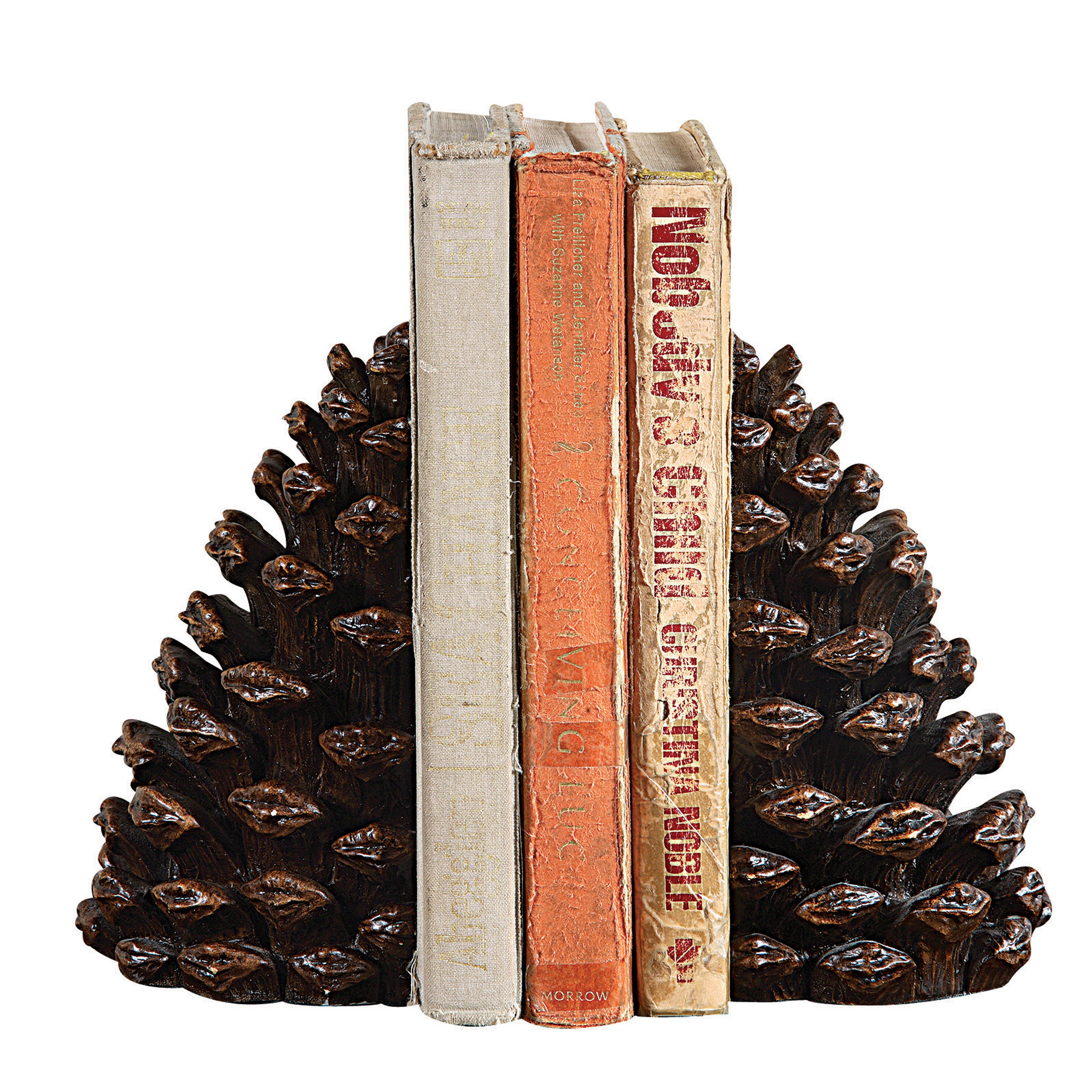 Pinecone Shaped Resin Bookends (Set of 2 Pieces) - Nomad Home