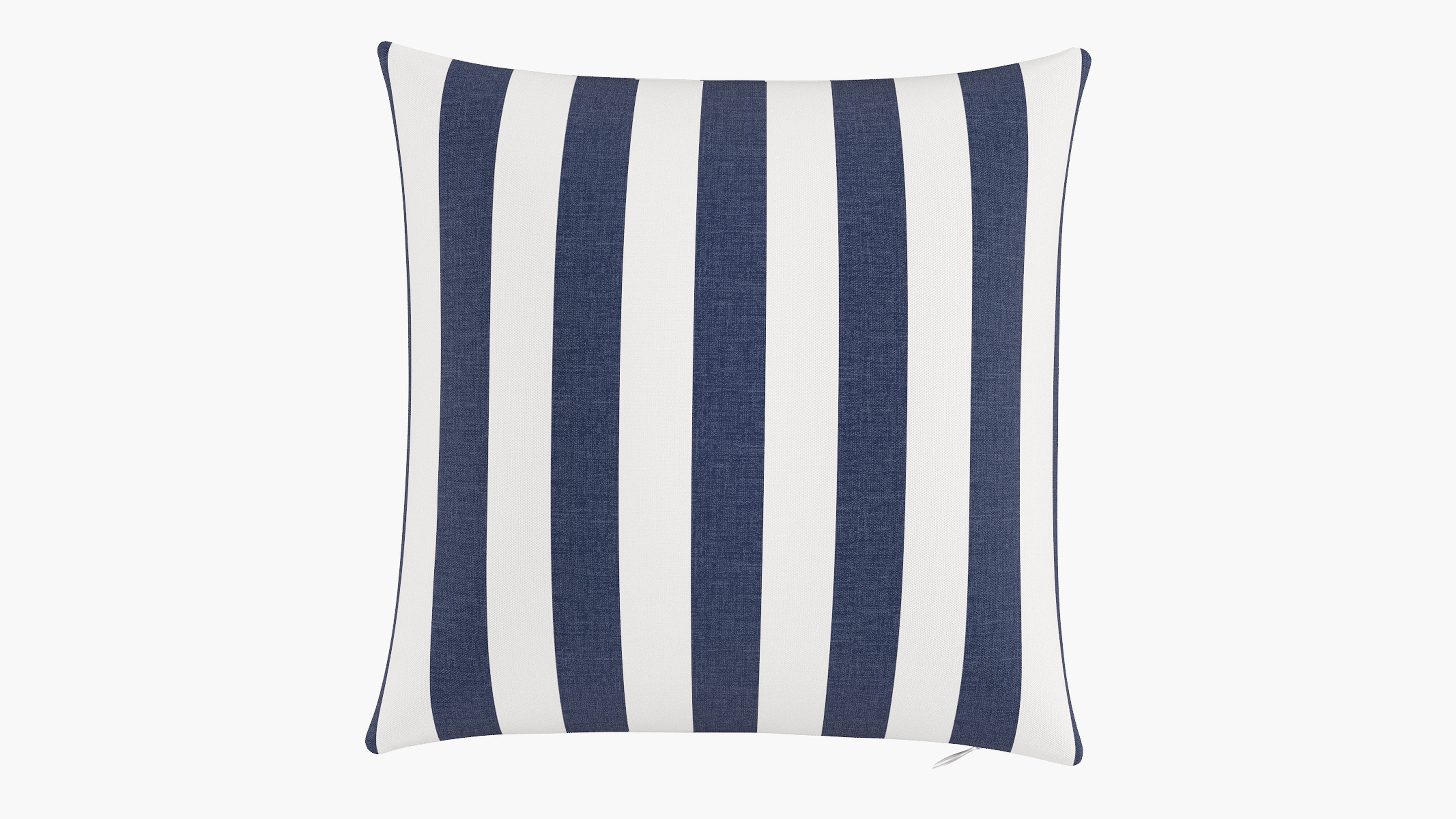 Outdoor 16" Throw Pillow, Navy Cabana Stripe, 16" x 16" - The Inside