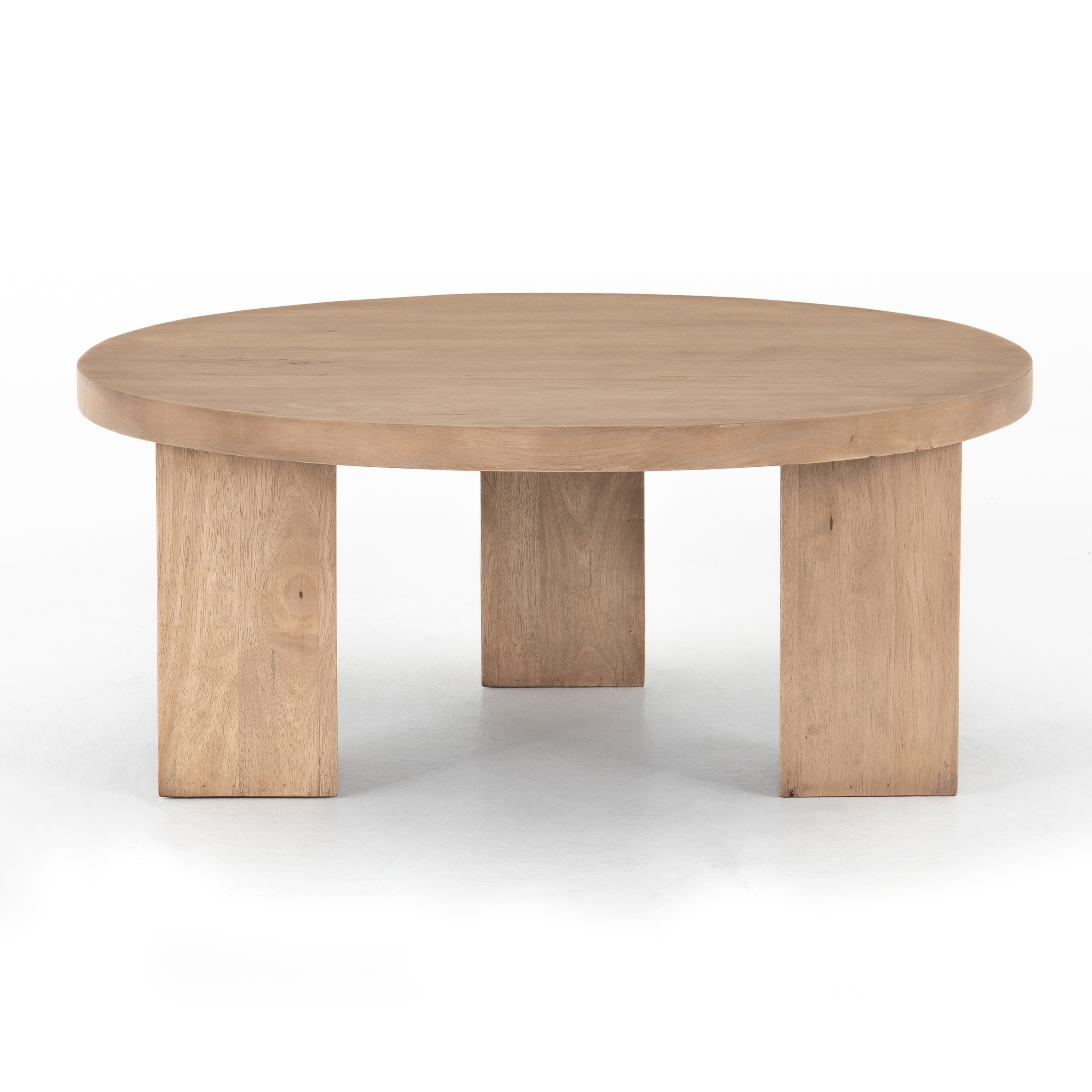 Mesa Round Coffee Table-Light Brushed - Four Hands