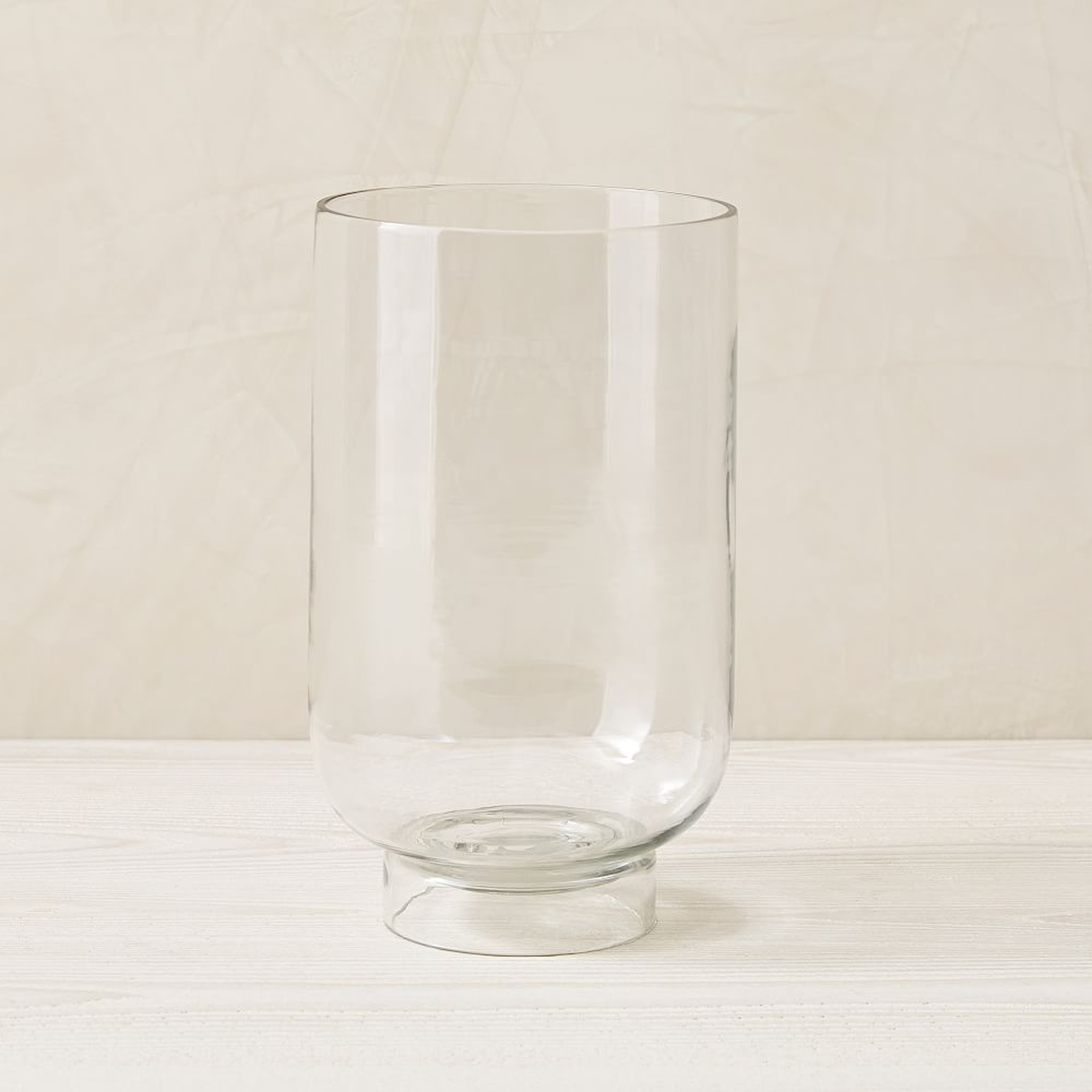 Foundations Glass Large Vase, Clear, Glass, 12" - West Elm