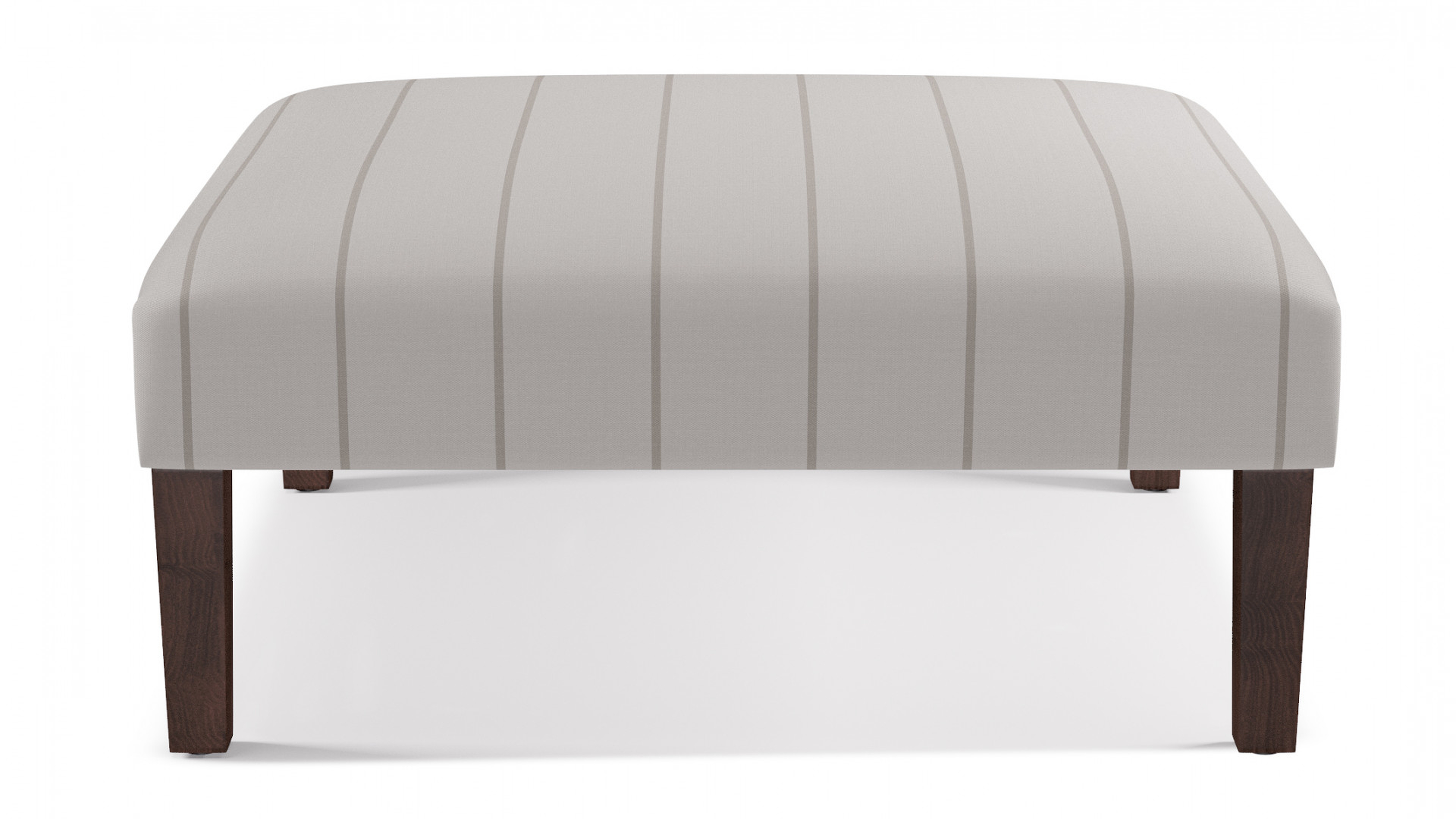 Cocktail Ottoman | Stripe In Grey - The Inside