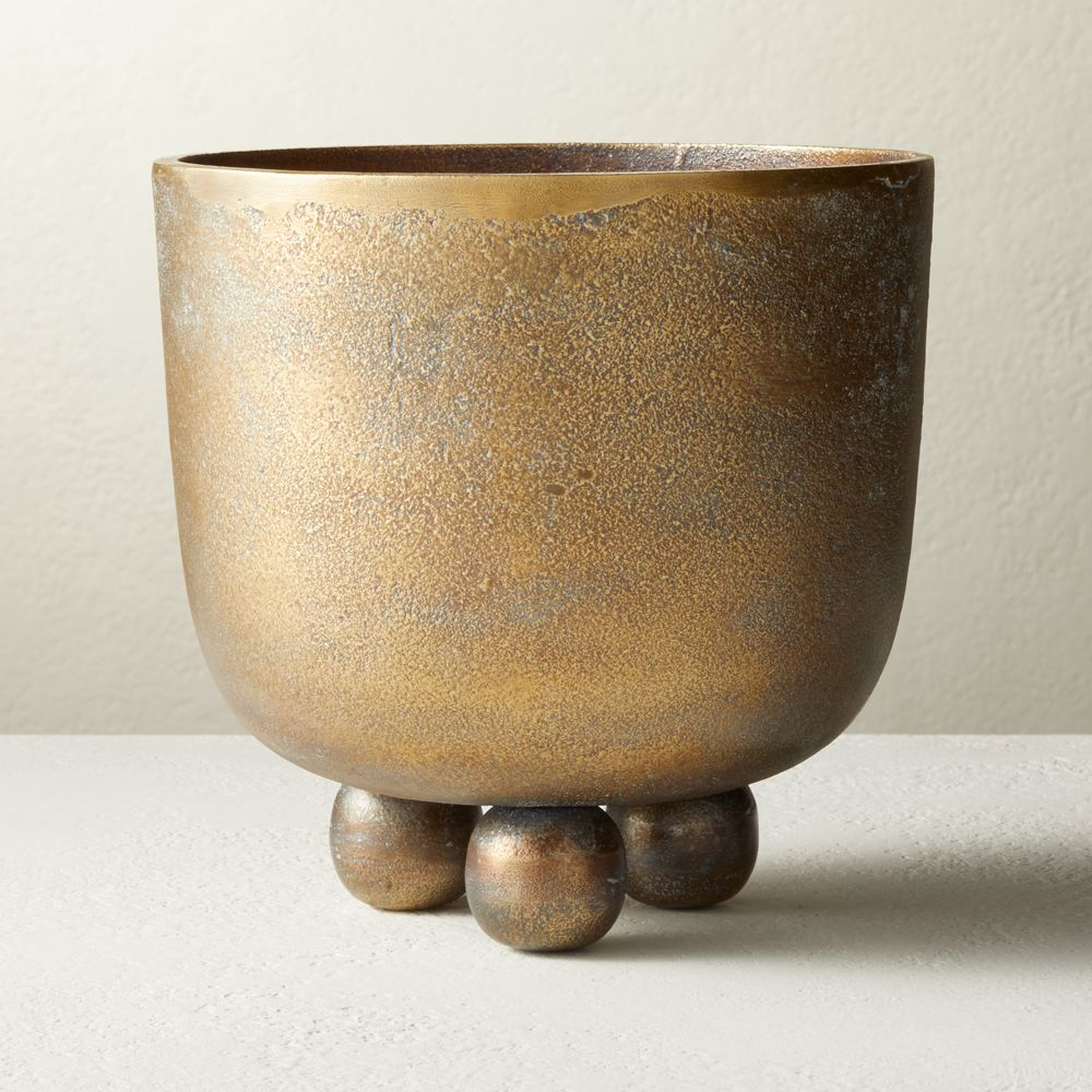 Capo Brass Footed Planter - CB2