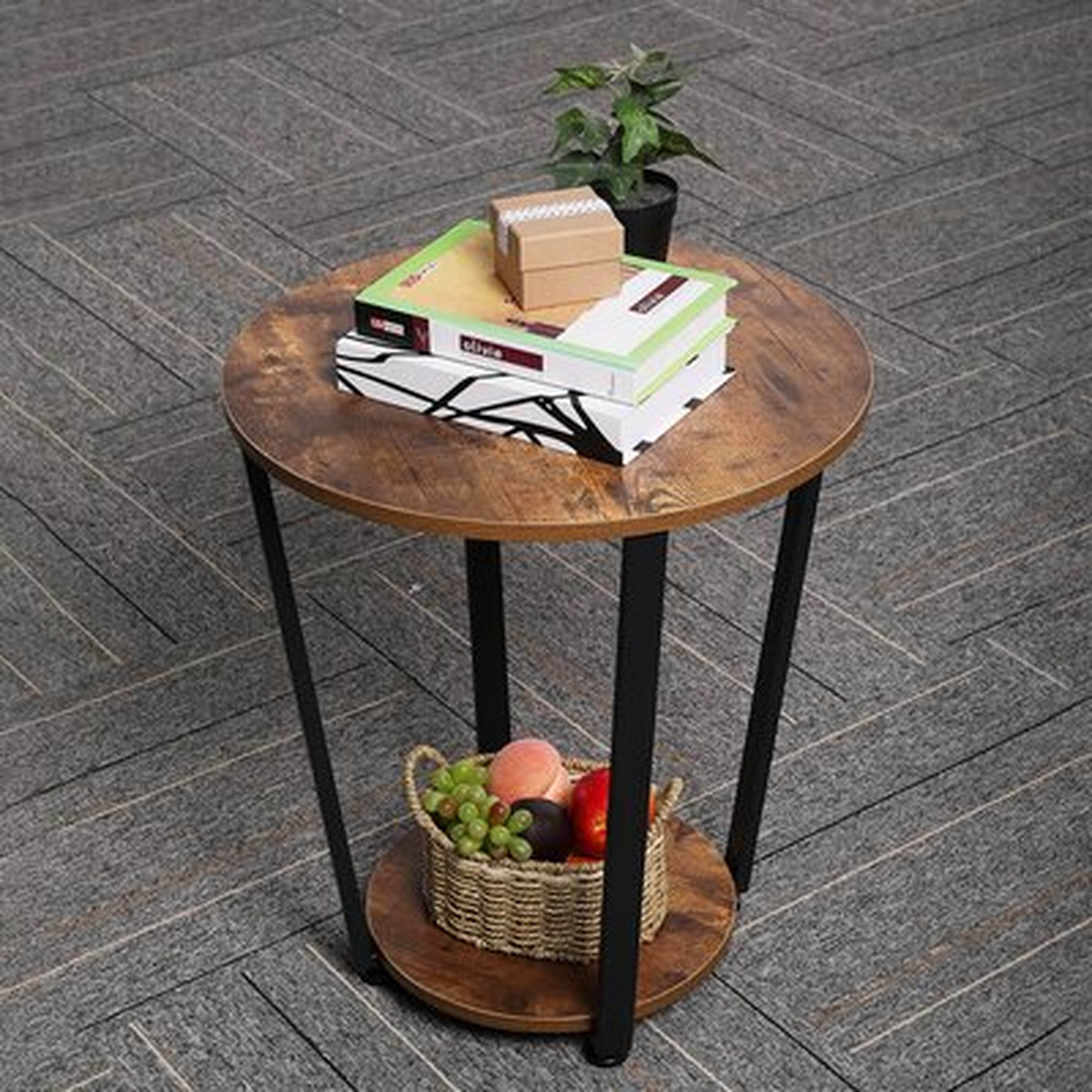 Aulbree Frame End Table with Storage - Wayfair