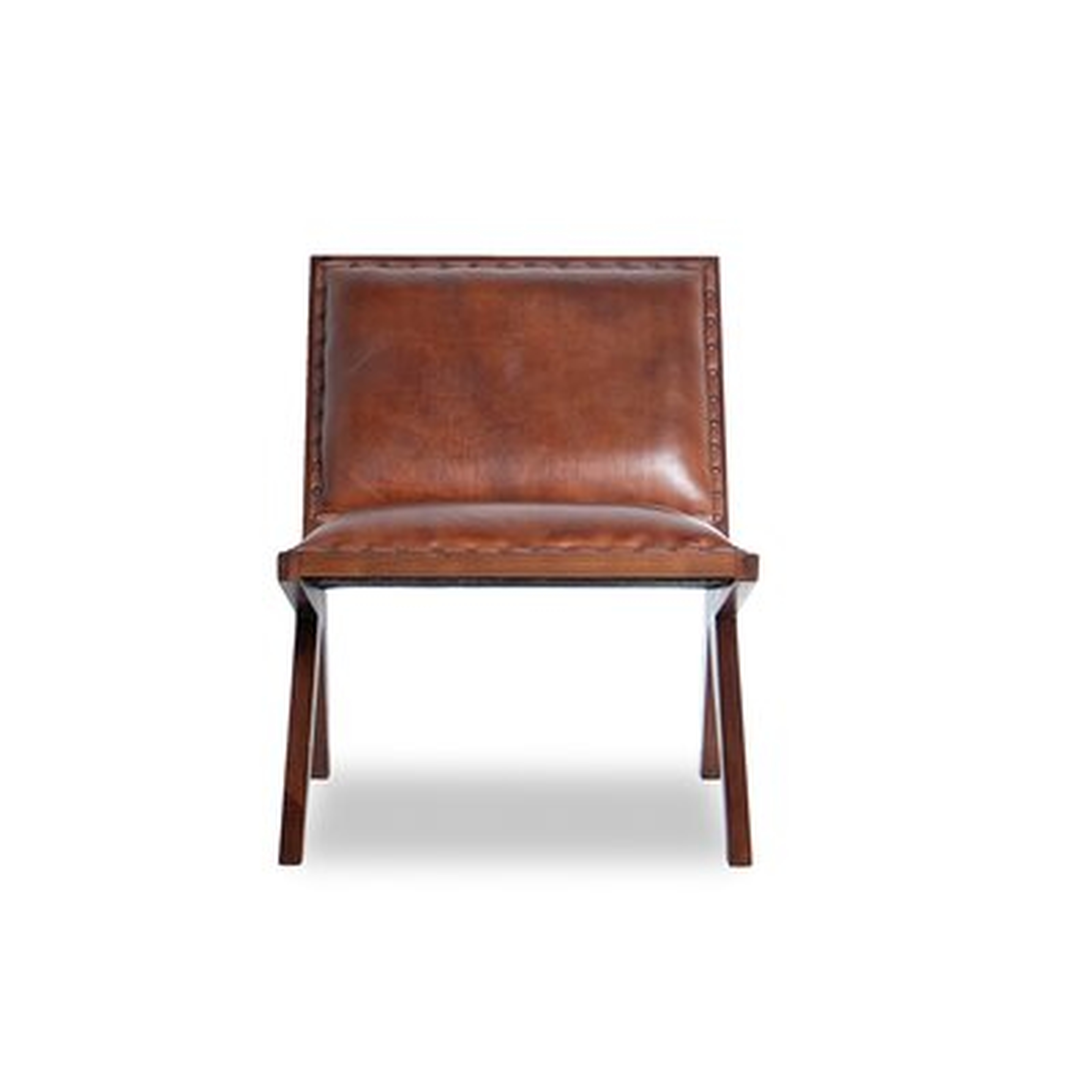 Leather Side Chair in Tan - Wayfair