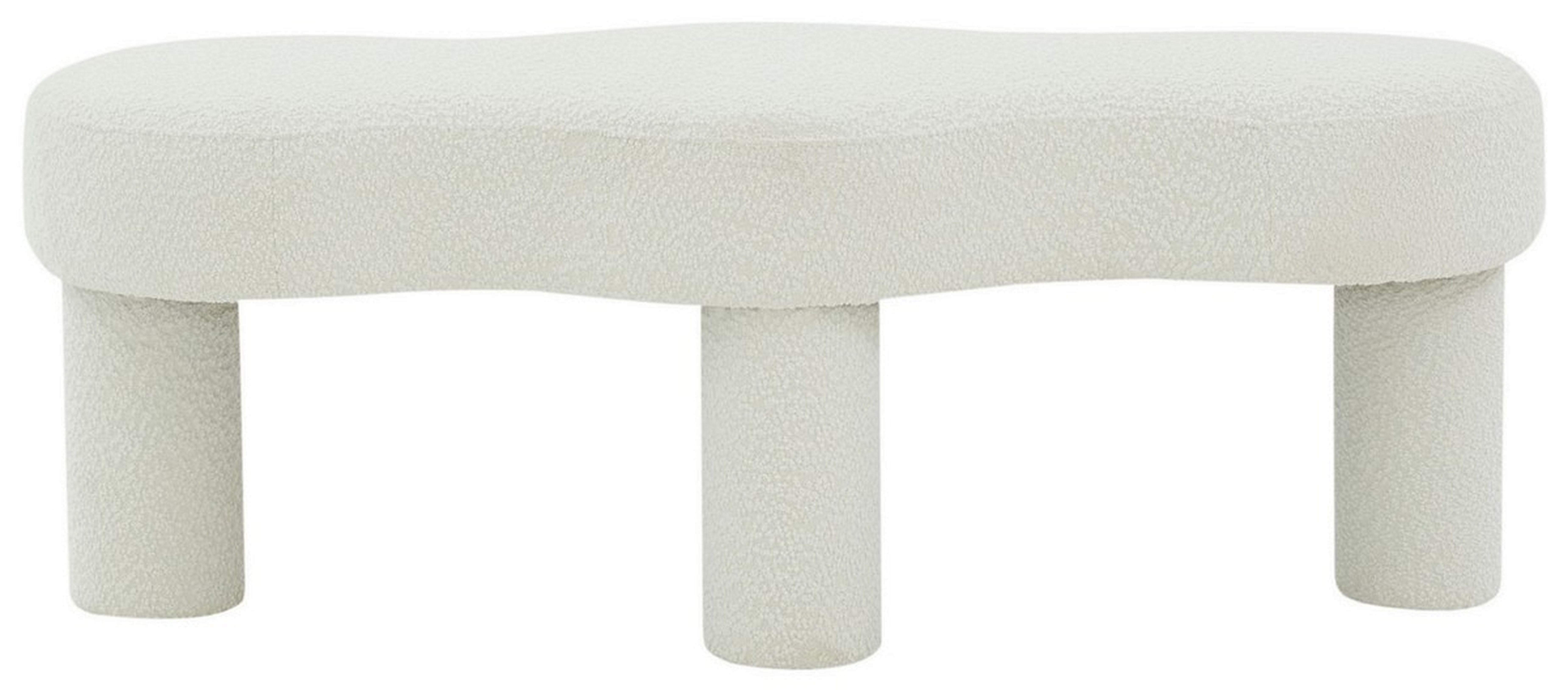 Tulsa Boucle Bench - Ivory - Safavieh Couture