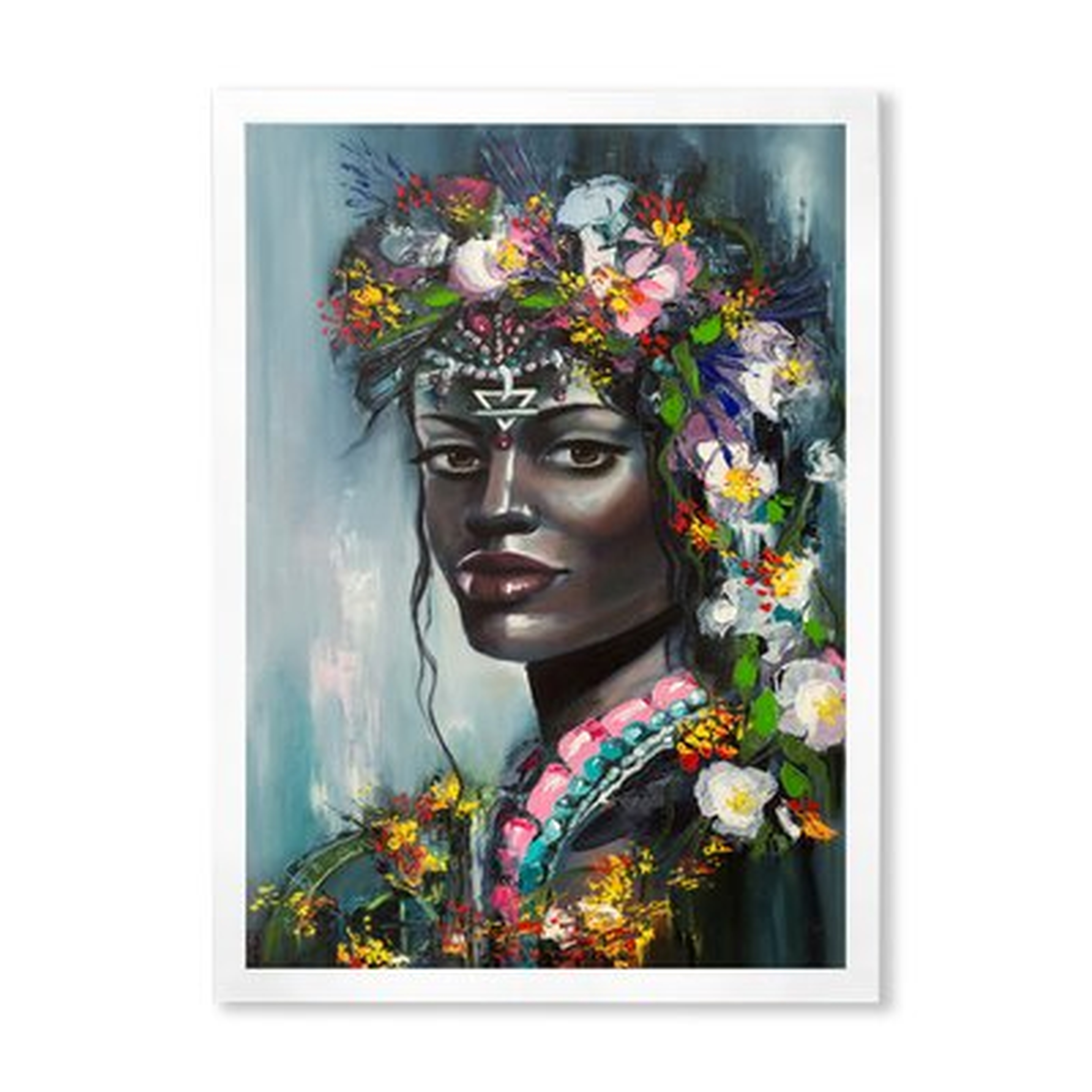 Portrait Of Traditional African American Woman - Modern Canvas Wall Art Print - Wayfair
