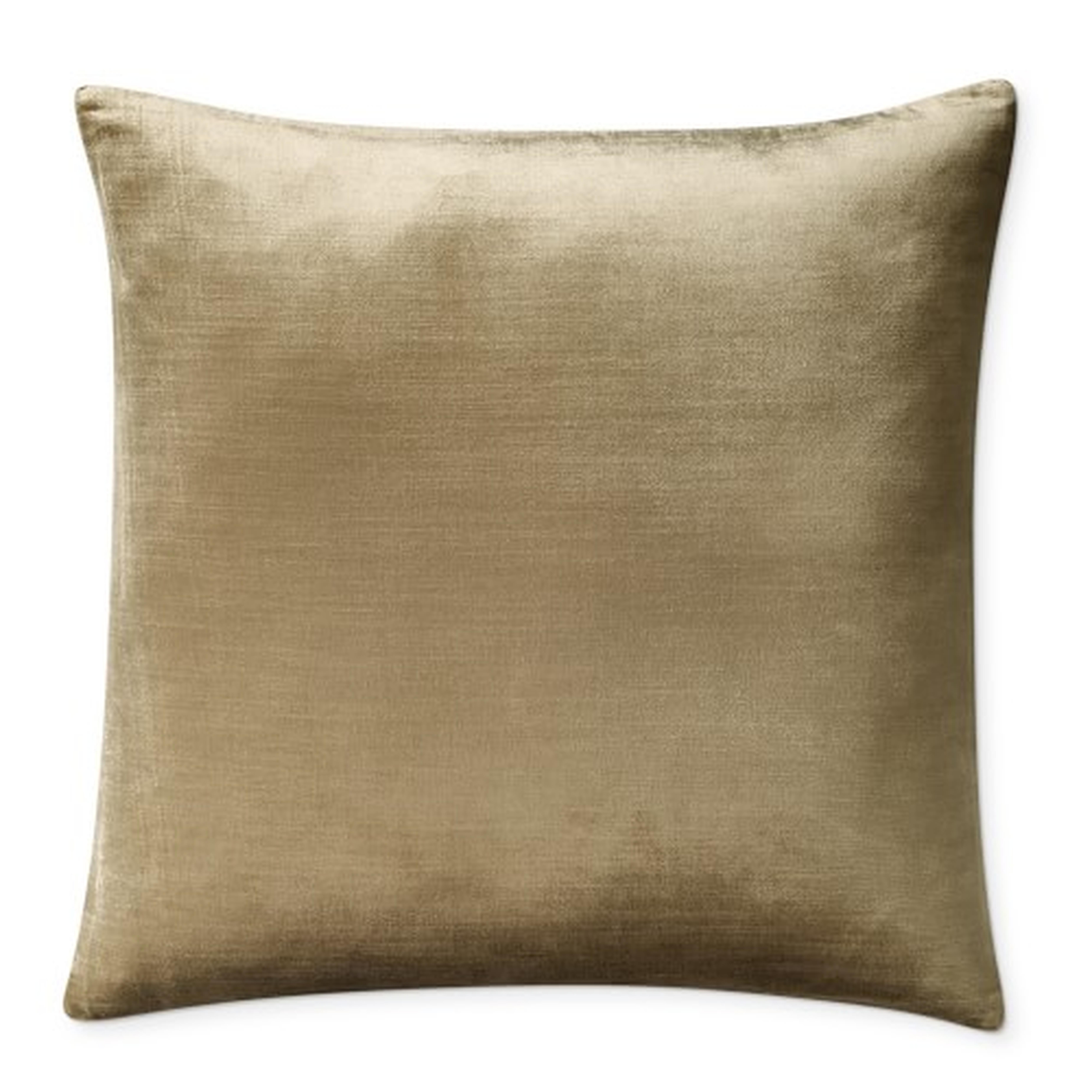 Solid Velvet Pillow Cover, 22" x 22", Taupe - Williams Sonoma