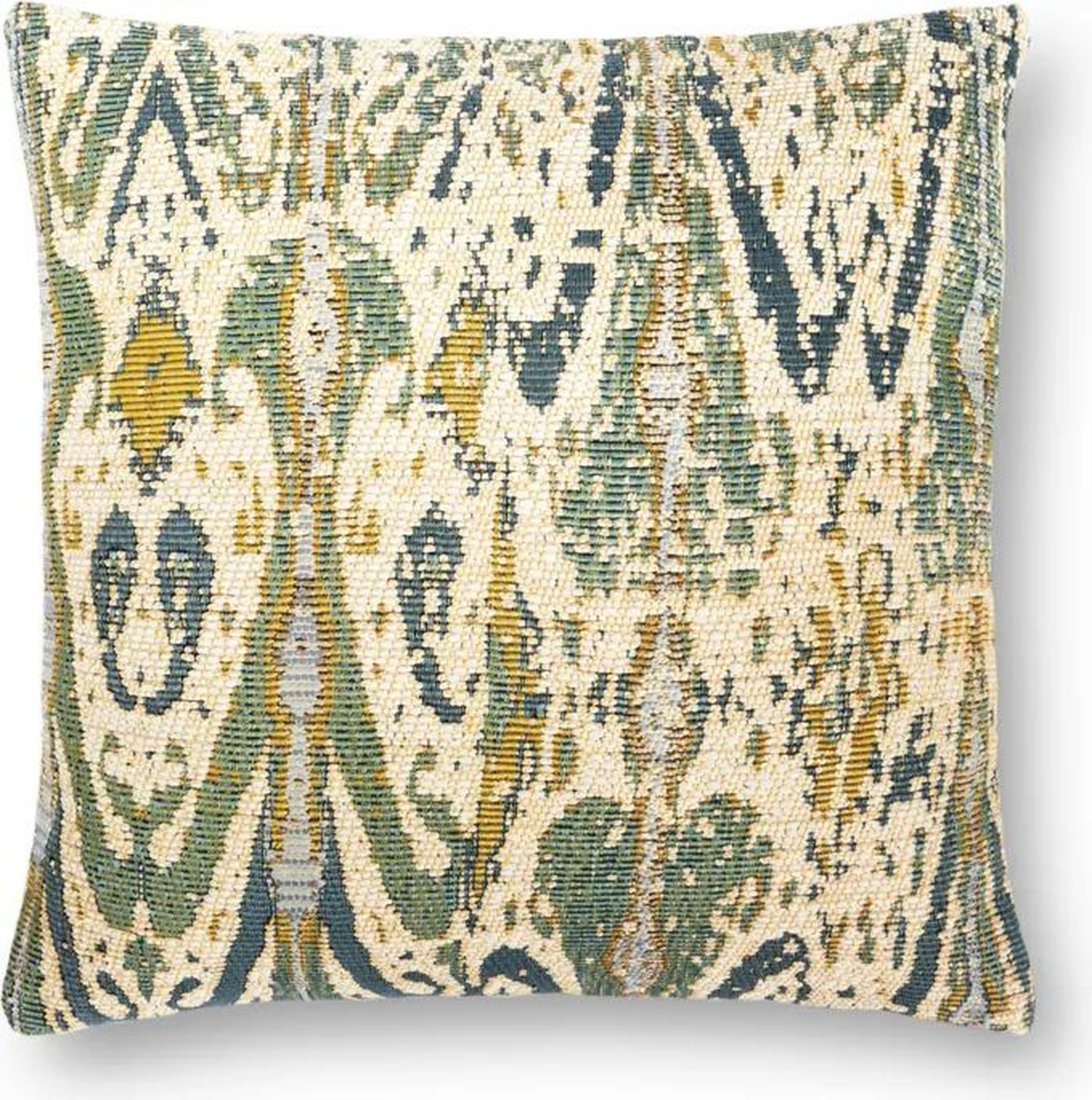 Loloi Pillows P0878 Green / Multi 22" x 22" Cover w/Poly - Loloi Rugs