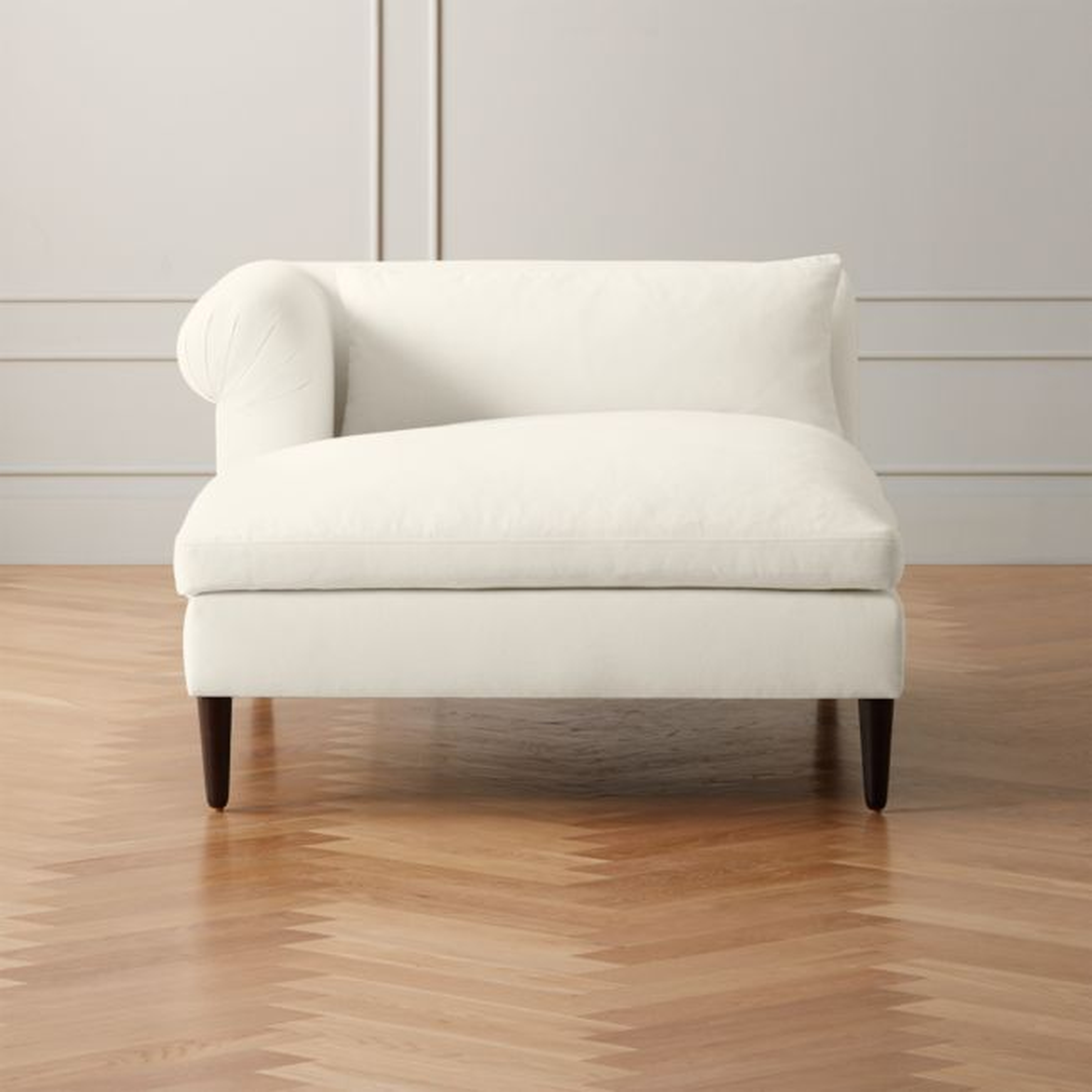 York Frost Left Arm Wide Chaise Lounge - CB2