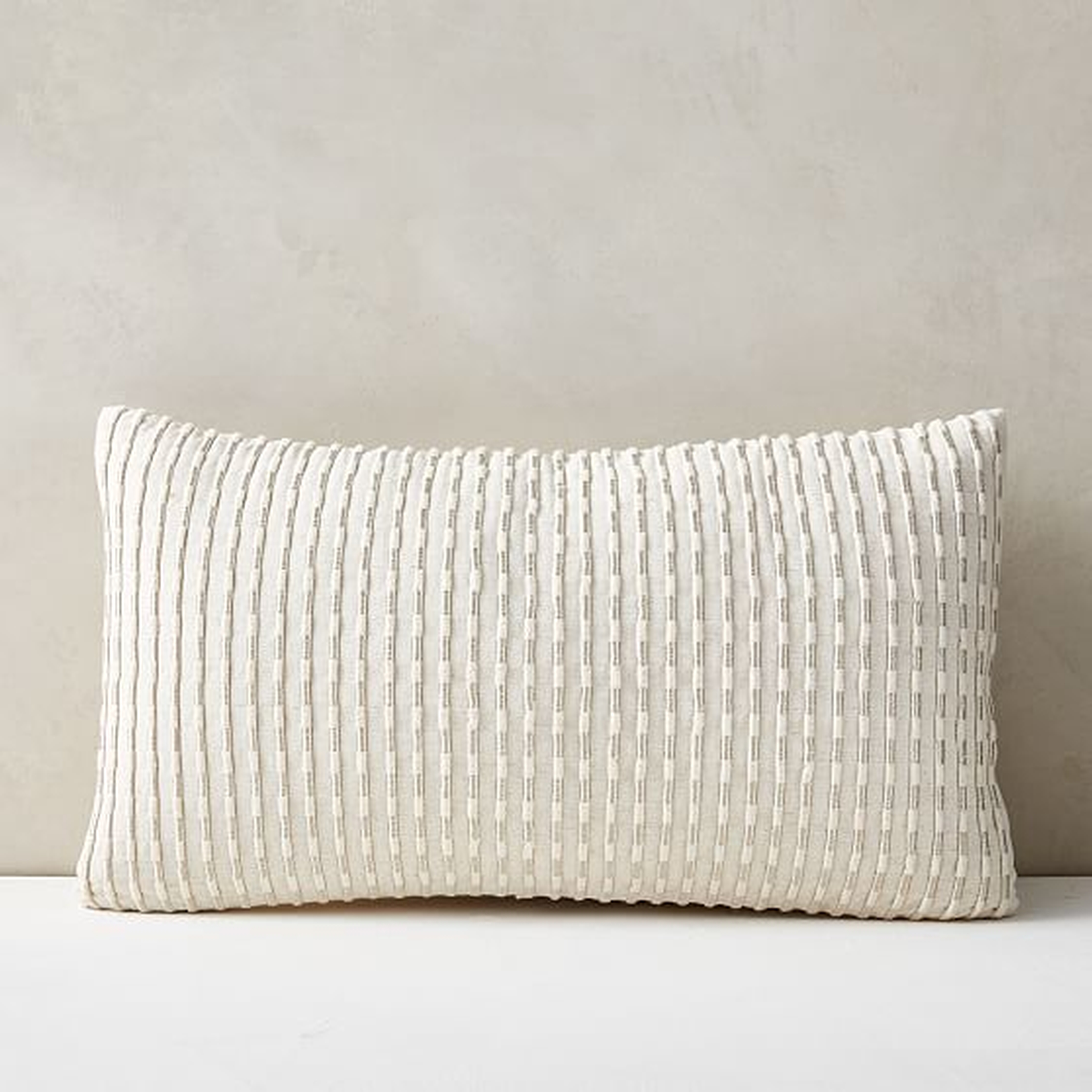Corded Metallic Pillow Cover, 12"x21", Natural - West Elm
