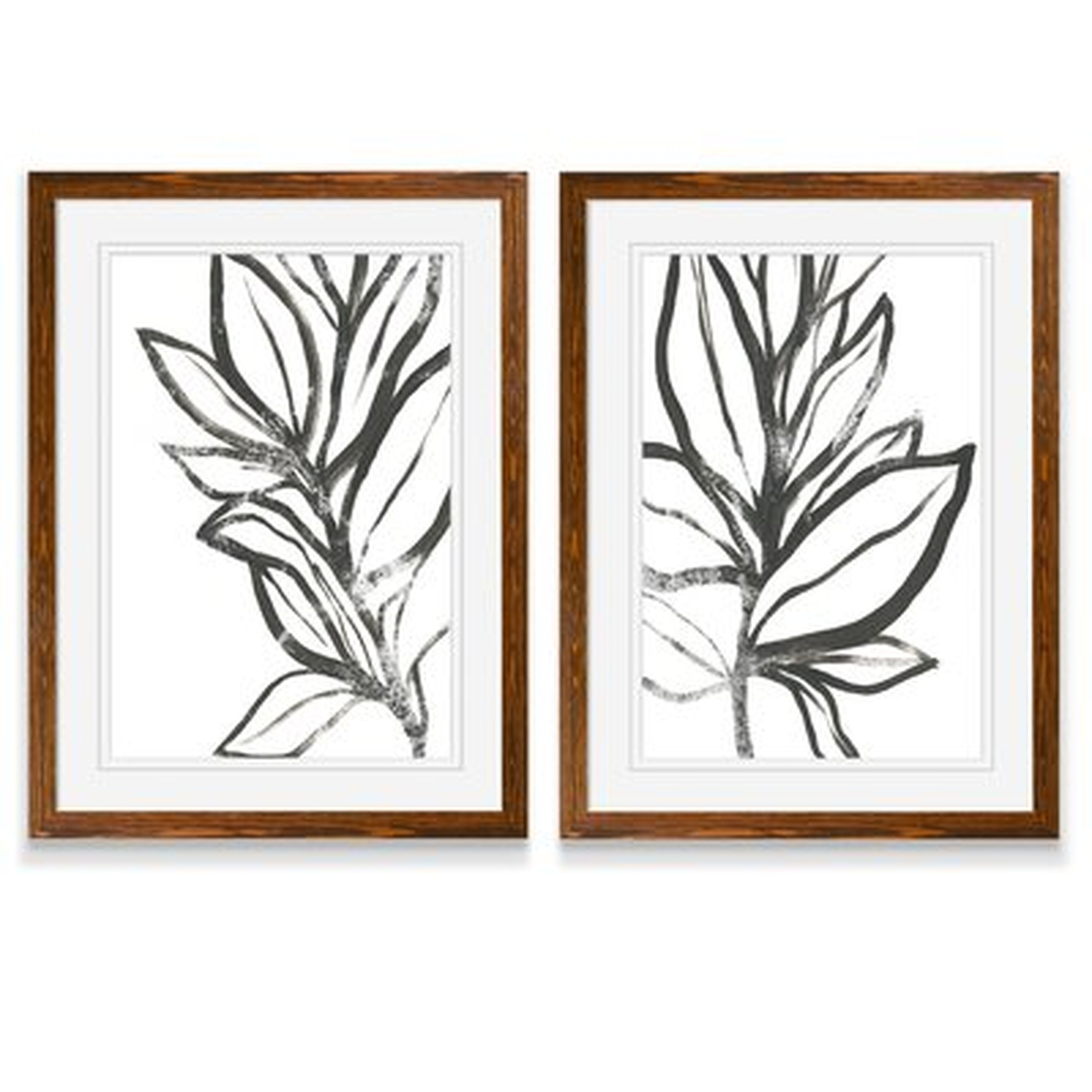 'Leaf Instinct I' by Vincent Van Gogh - 2 Piece Picture Frame Painting Print Set - Wayfair