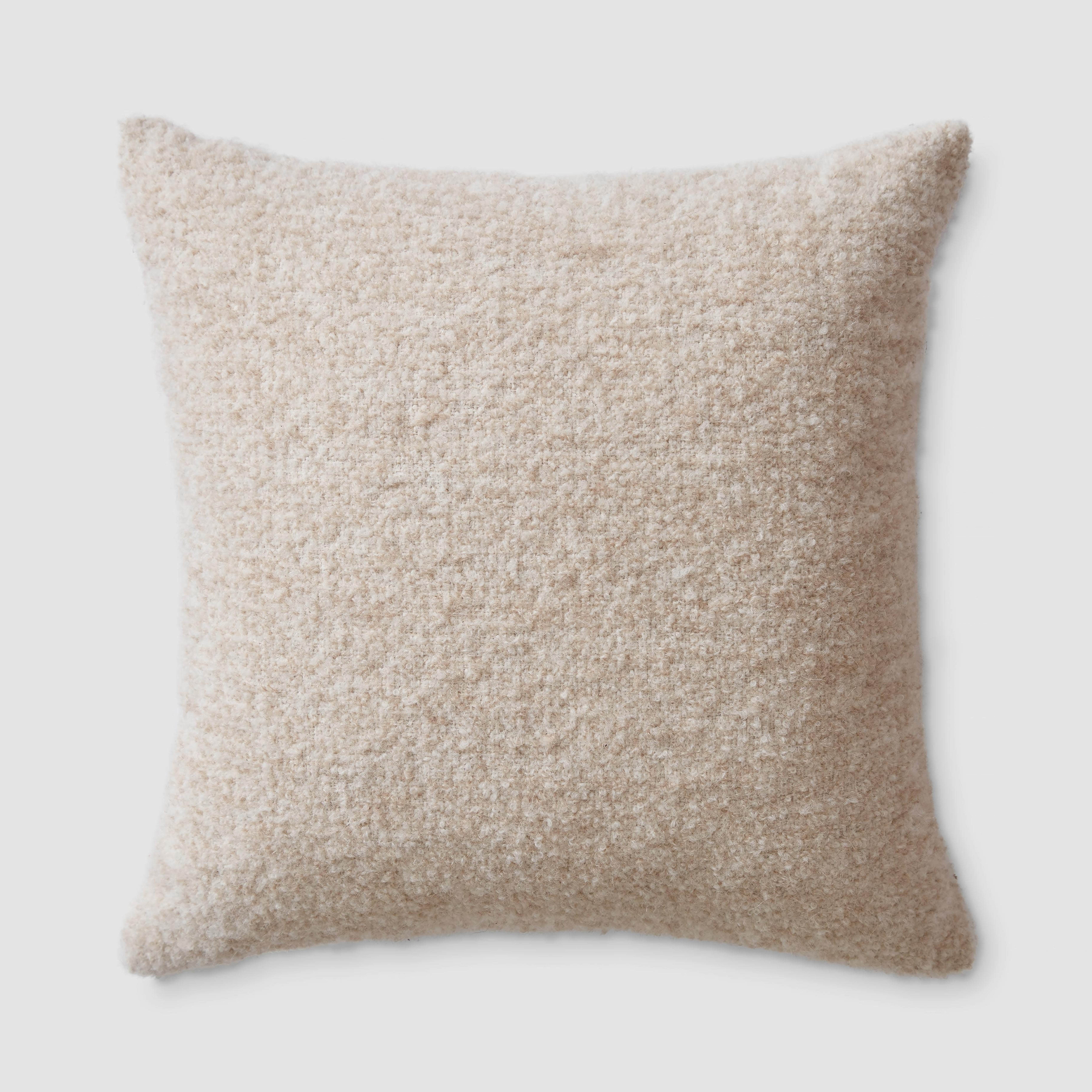 The Citizenry Catalina Boucle Pillow | 22" x 22" | Sand - The Citizenry