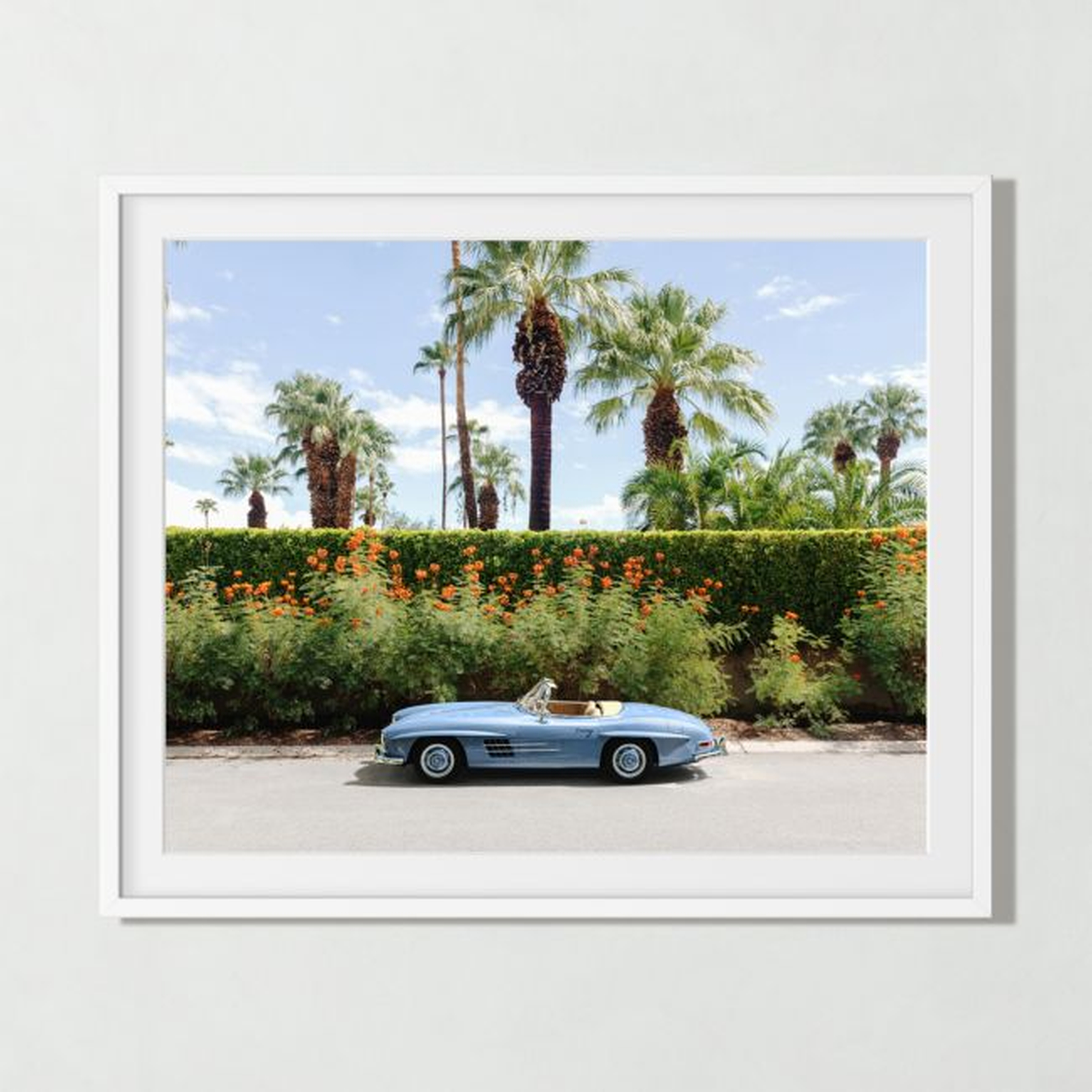 'Mercedes-Benz 300 SL Roadster' Photographic Print in White Frame 38.75"x32.25" - CB2