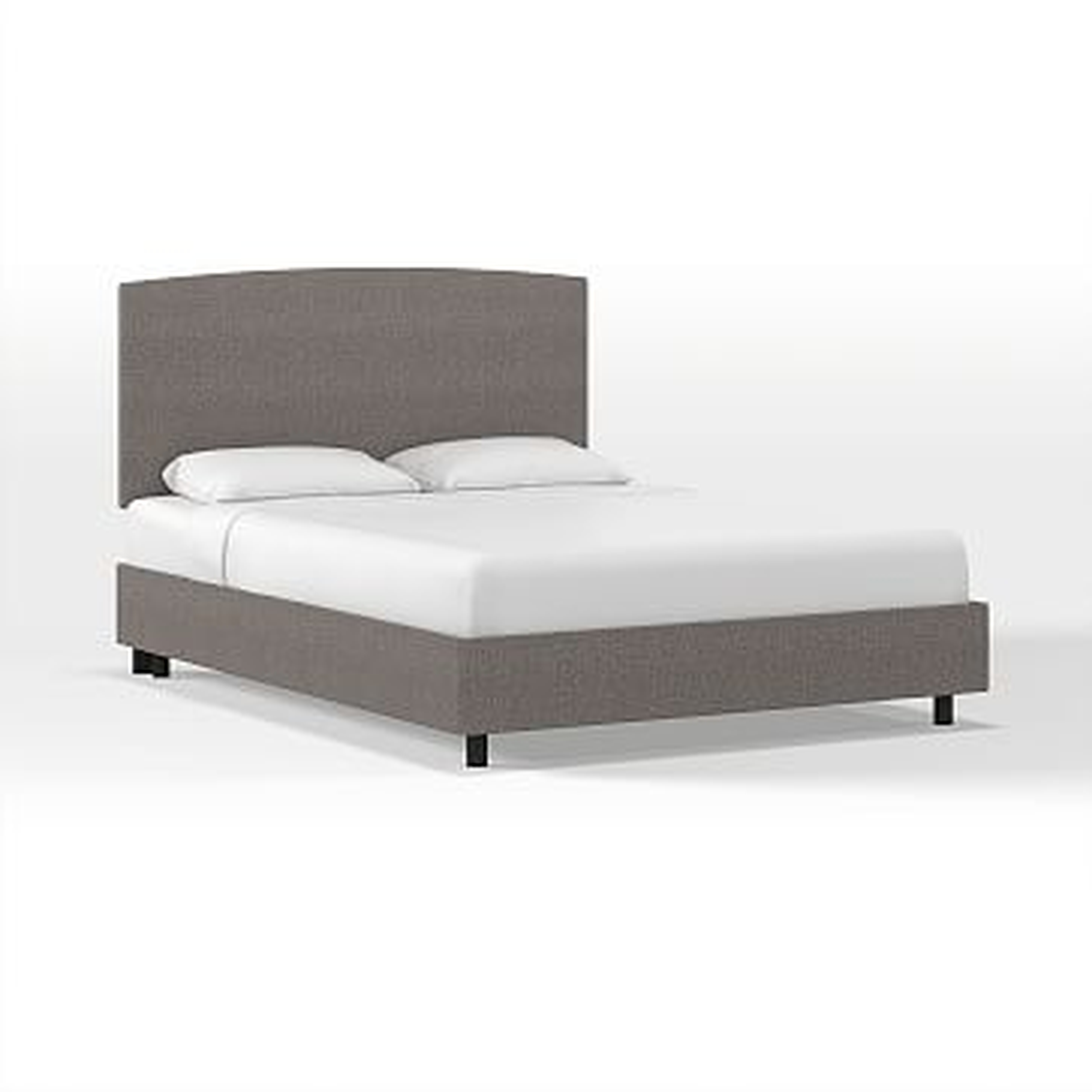 Skyline Upholstered Bed, Cal King, Deco Weave, Feather Gray - West Elm