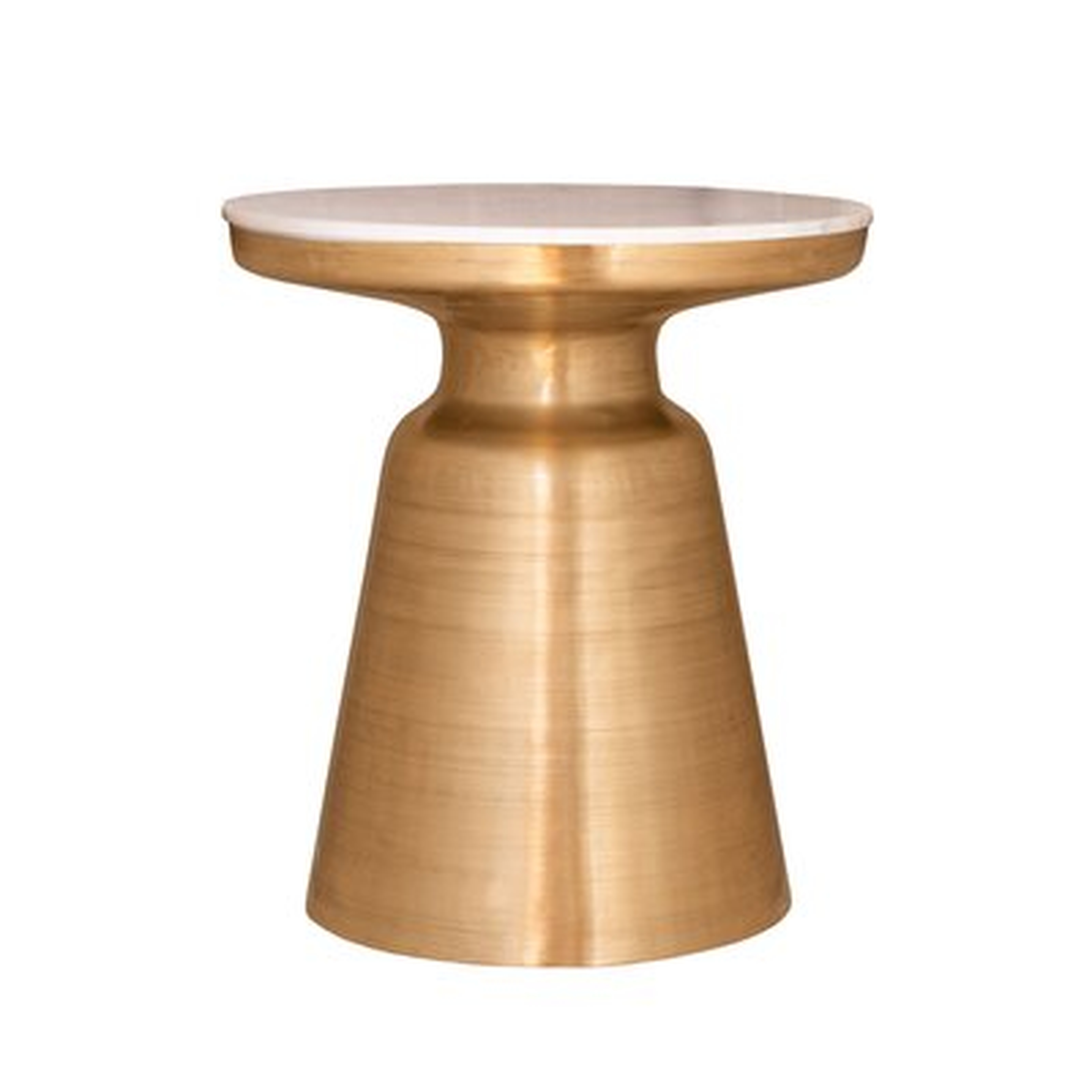 Elmstead 17.75'' Tall Genuine Marble Pedestal End Table - Wayfair