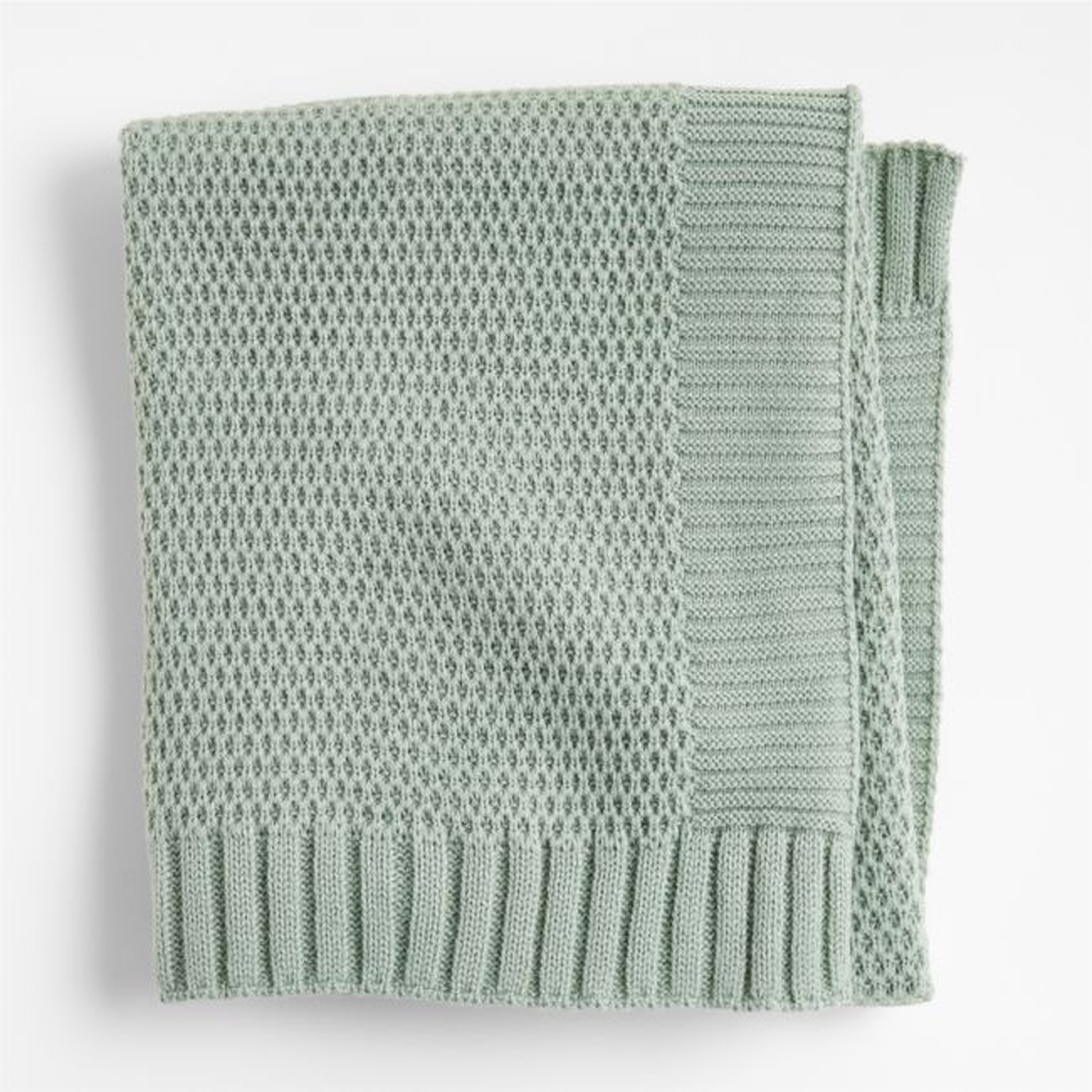 Bubble Knit Verte Green Baby Stroller Blanket - Crate & Kids