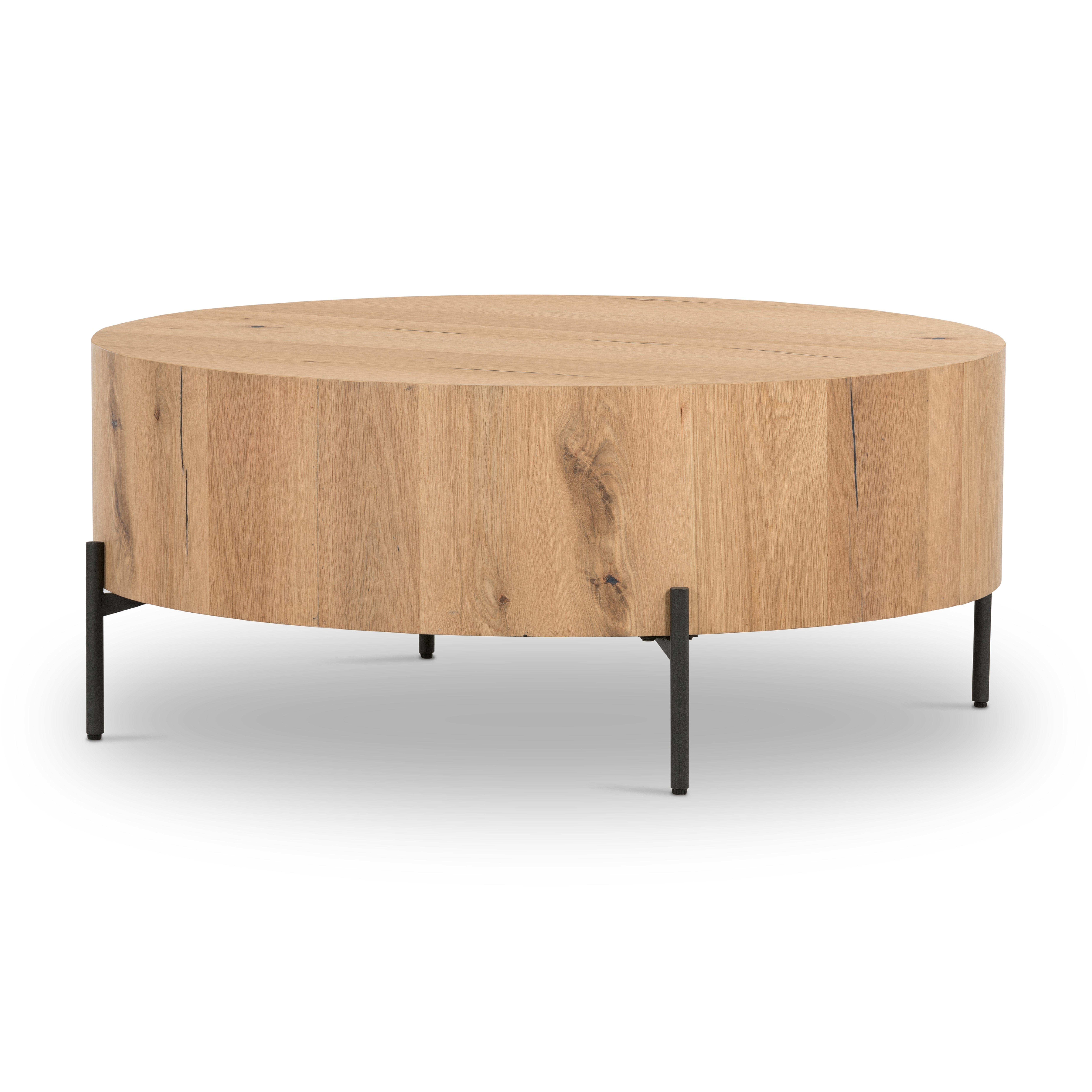 Eaton Drum Coffee Table-Light Oak Resin - Four Hands