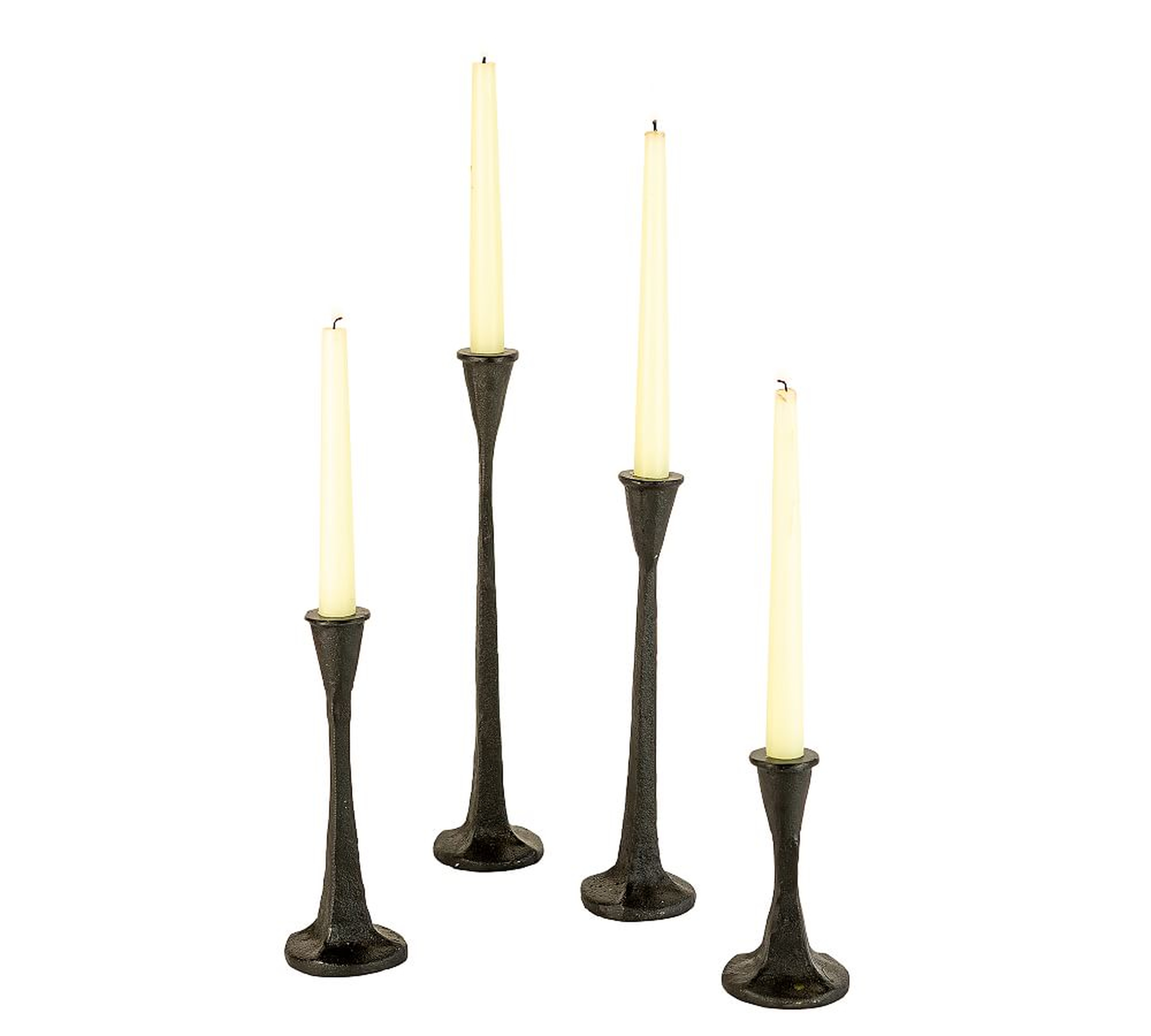 Rena Candleholders, Bronze Tapers, Set of 4 - Pottery Barn