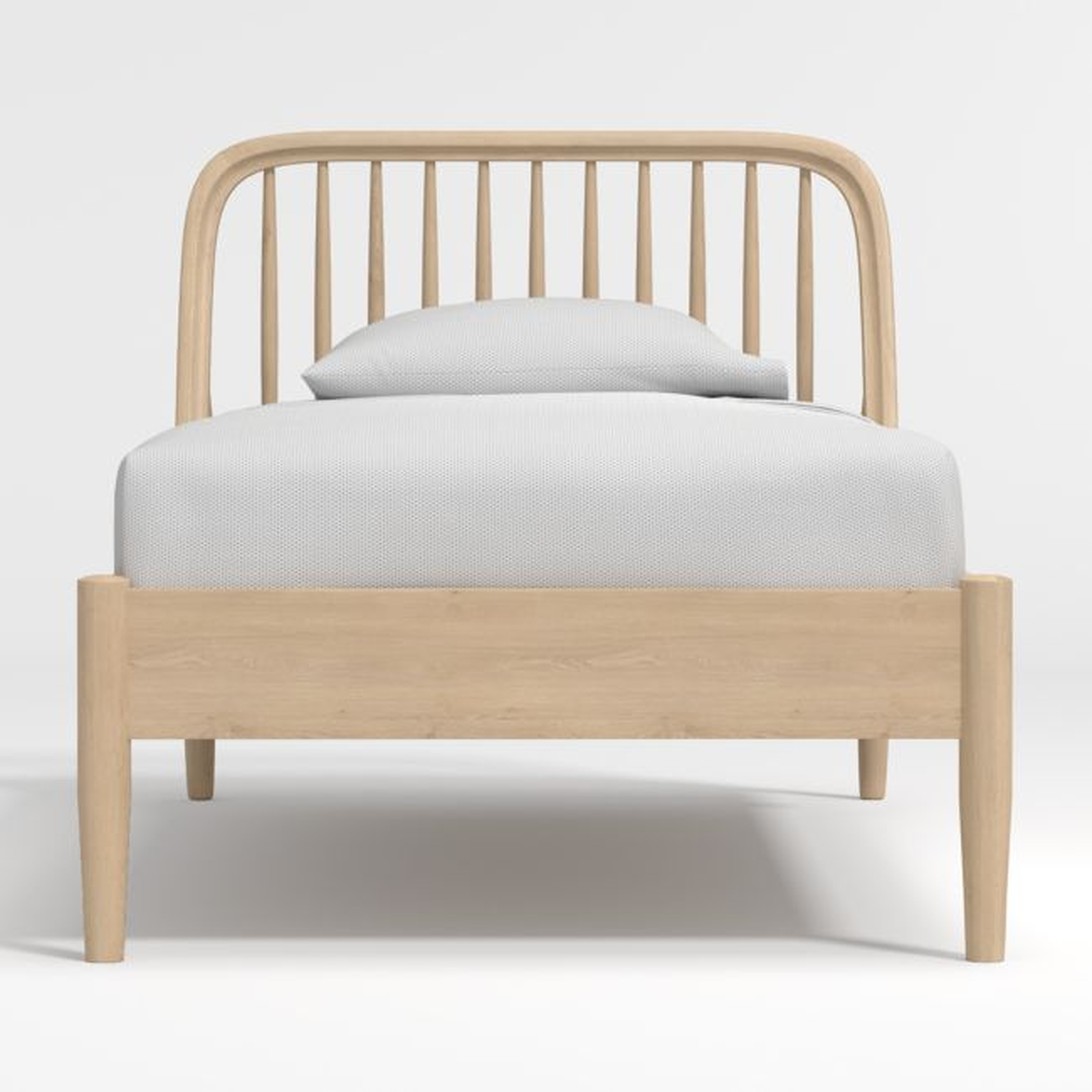 Bodie Oak Spindle Twin Bed - Crate and Barrel
