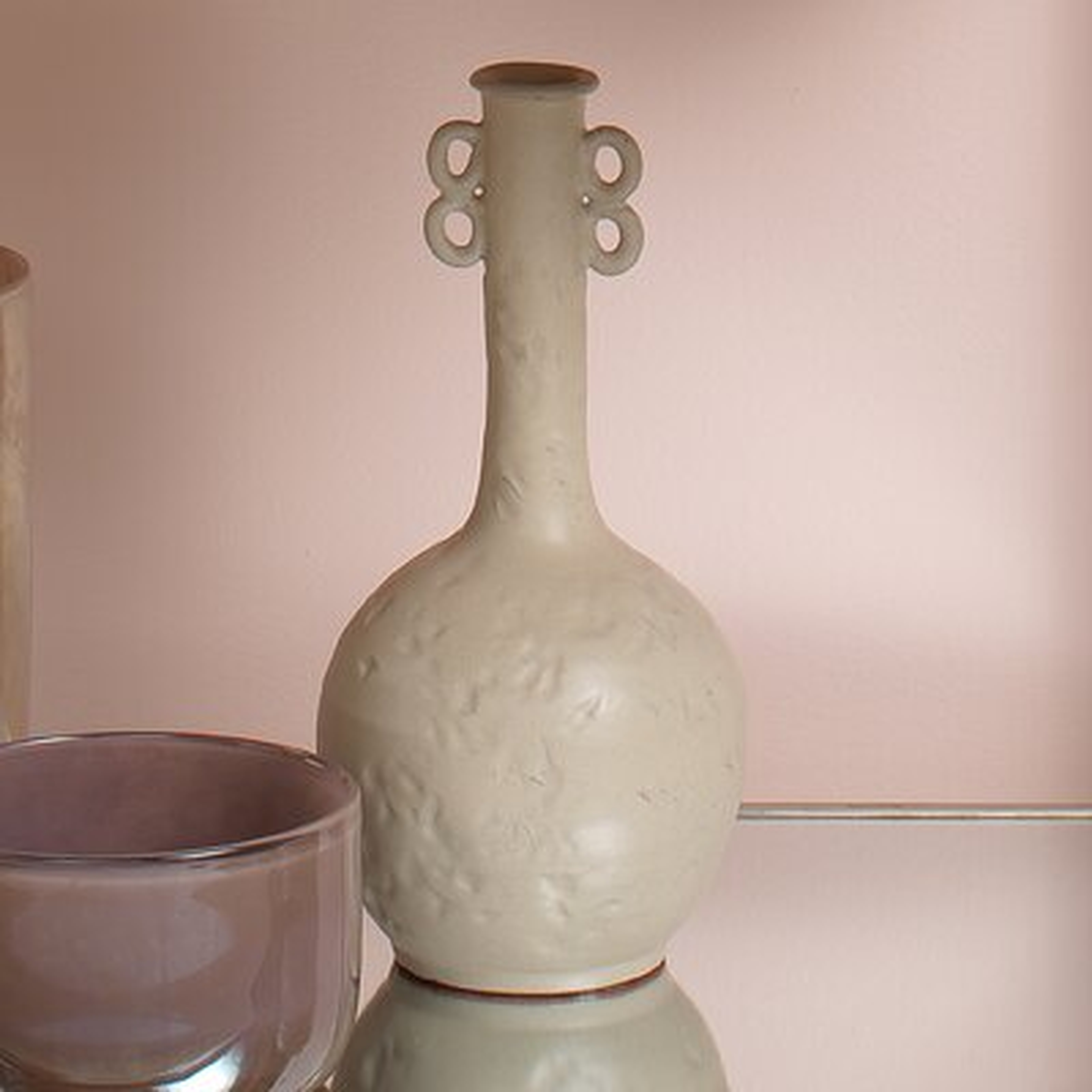 Siterra Beige 13.75'' Ceramic Table Vase - Wayfair