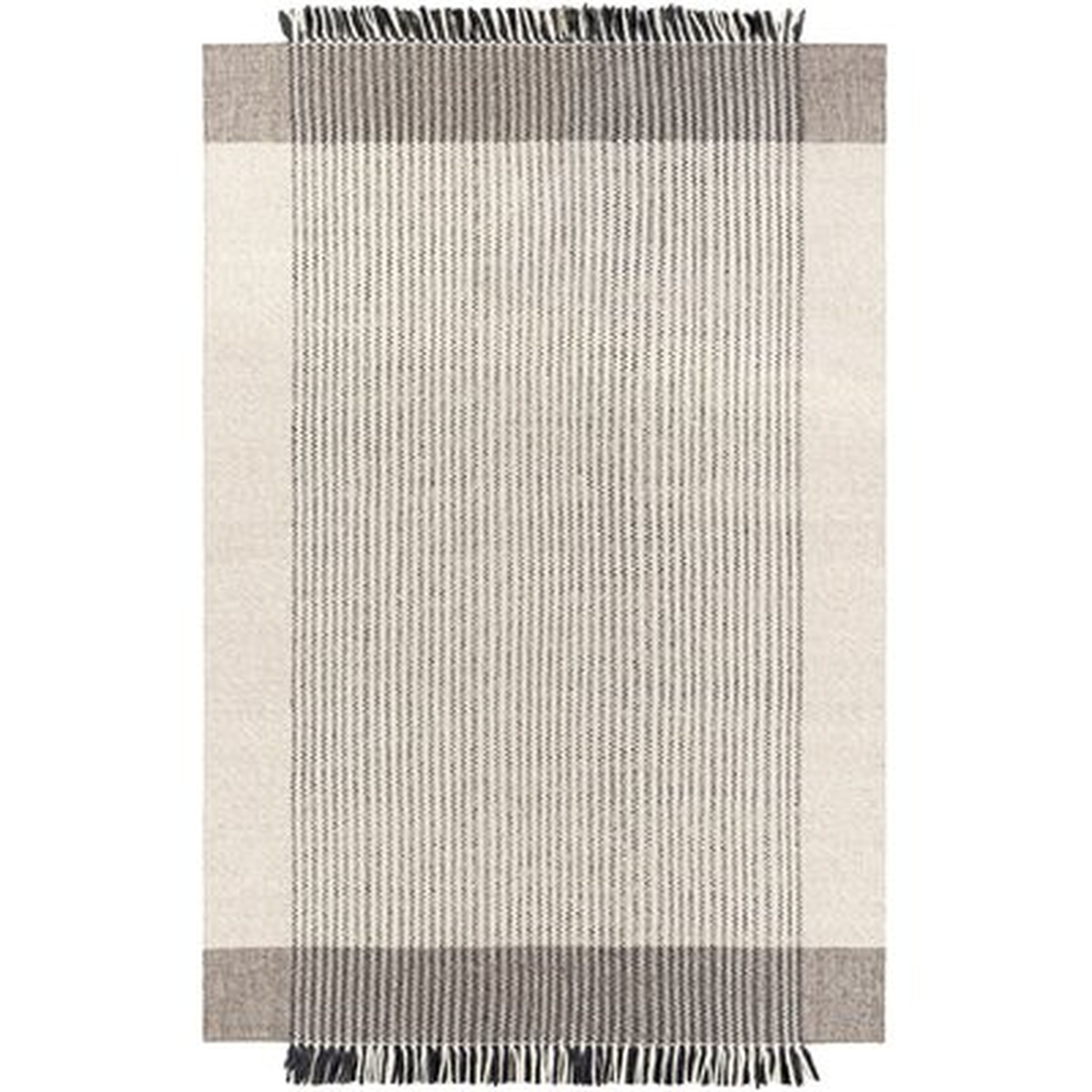 Chudleigh Striped Wool Beige Area Rug - Wayfair