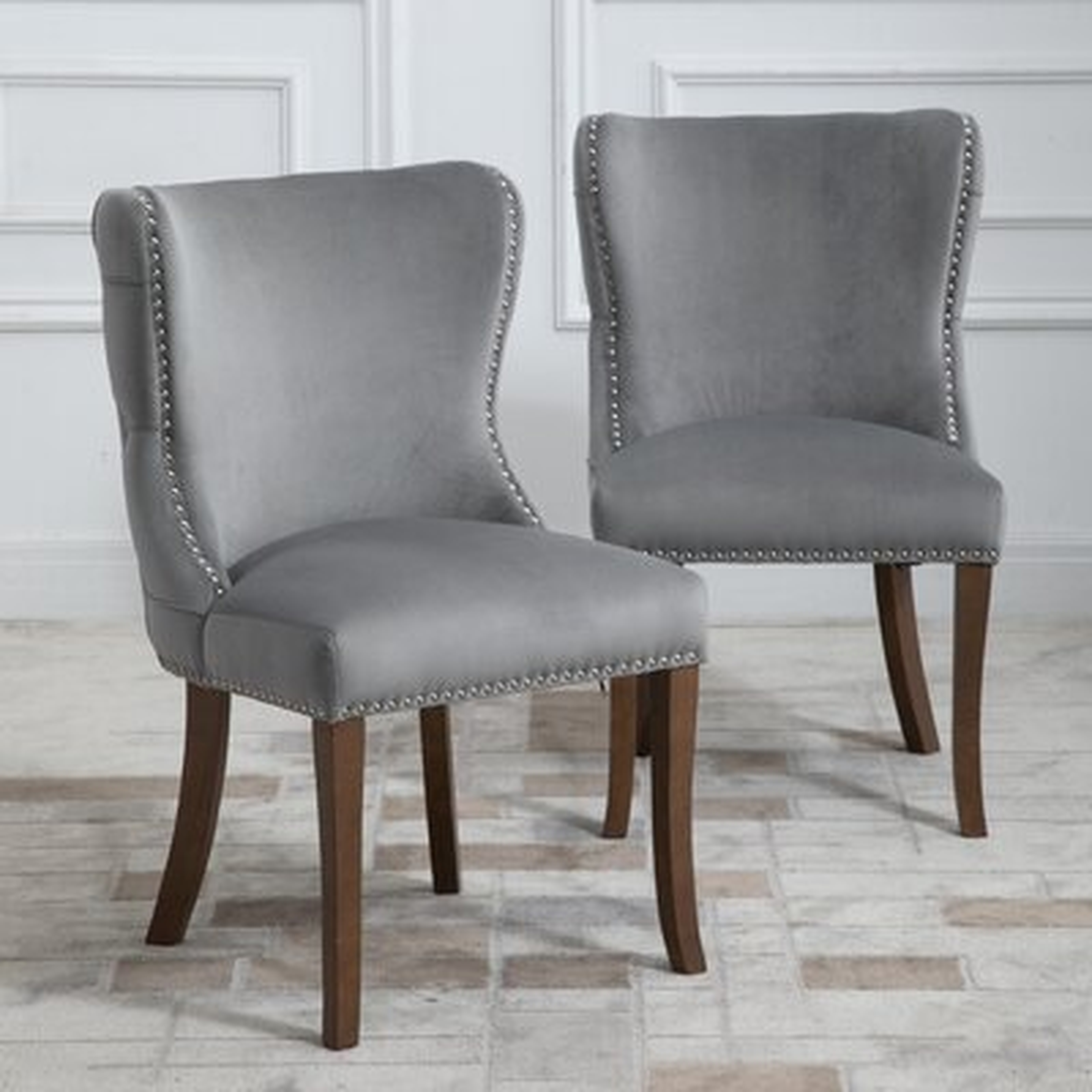 Upholstered Wing-Back Dining Chair Parsons Chair Set Of 2 - Wayfair
