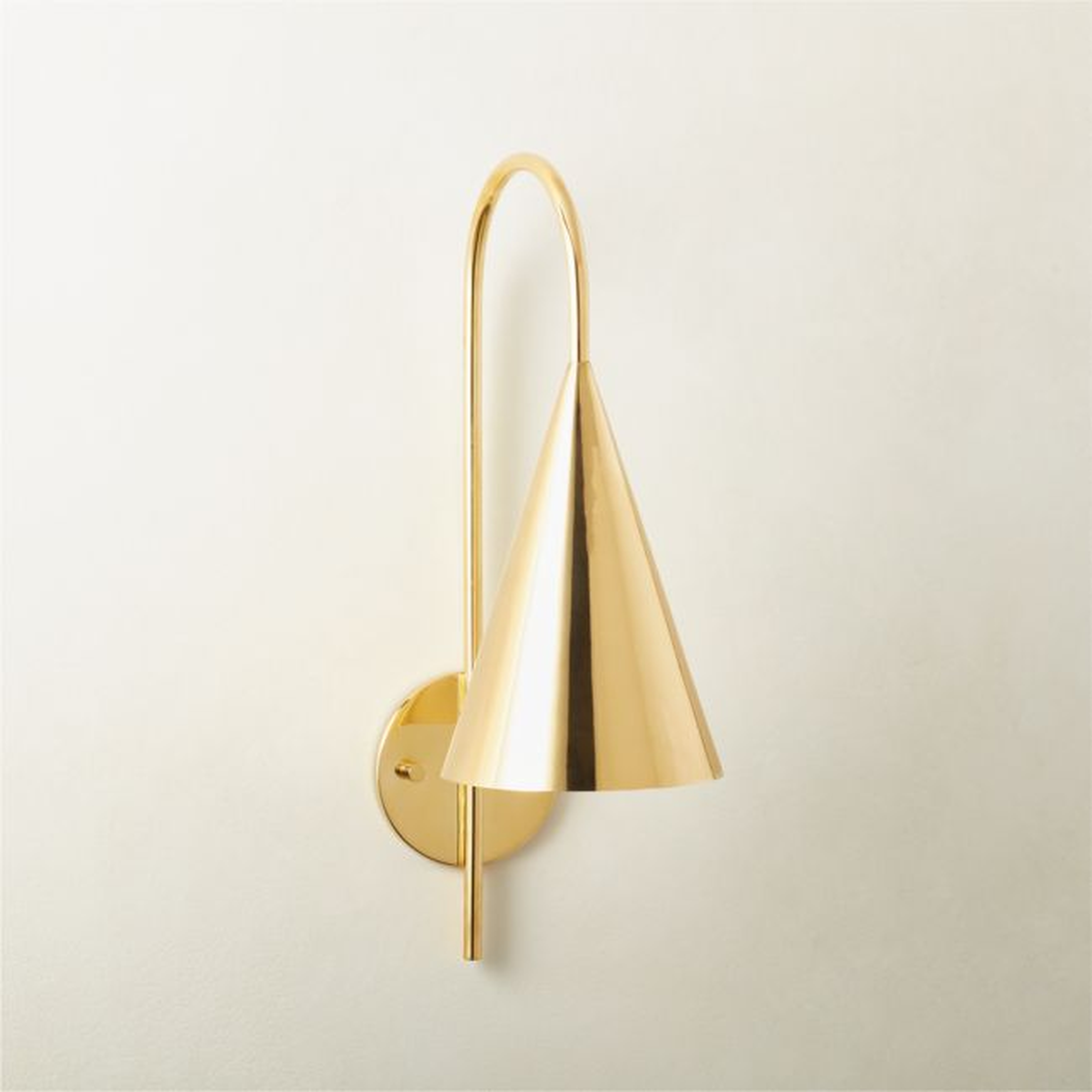 Piffle Polished Brass Wall Sconce - CB2