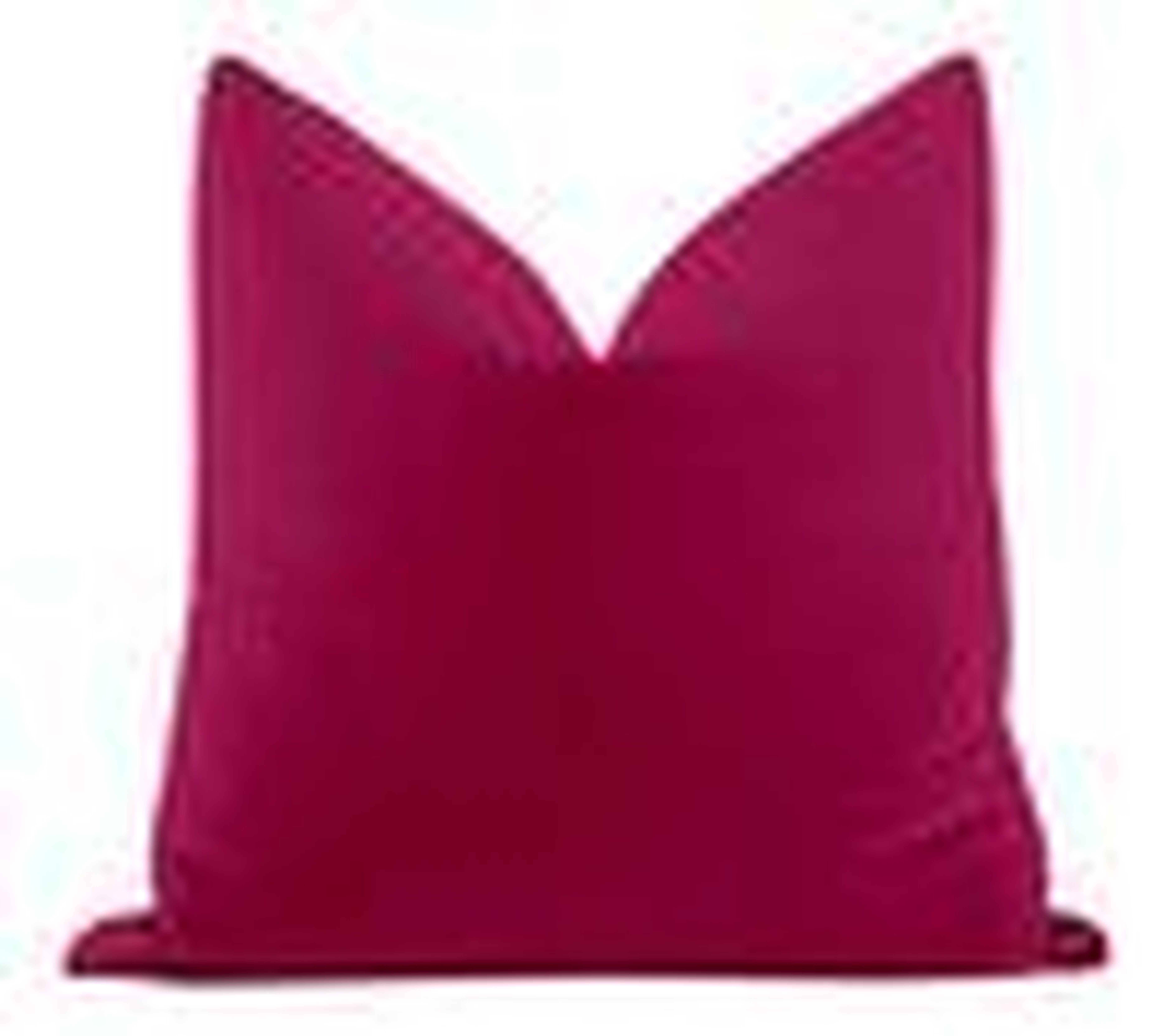Studio Velvet Pillow Cover, Magenta, 20" x 20" - Little Design Company