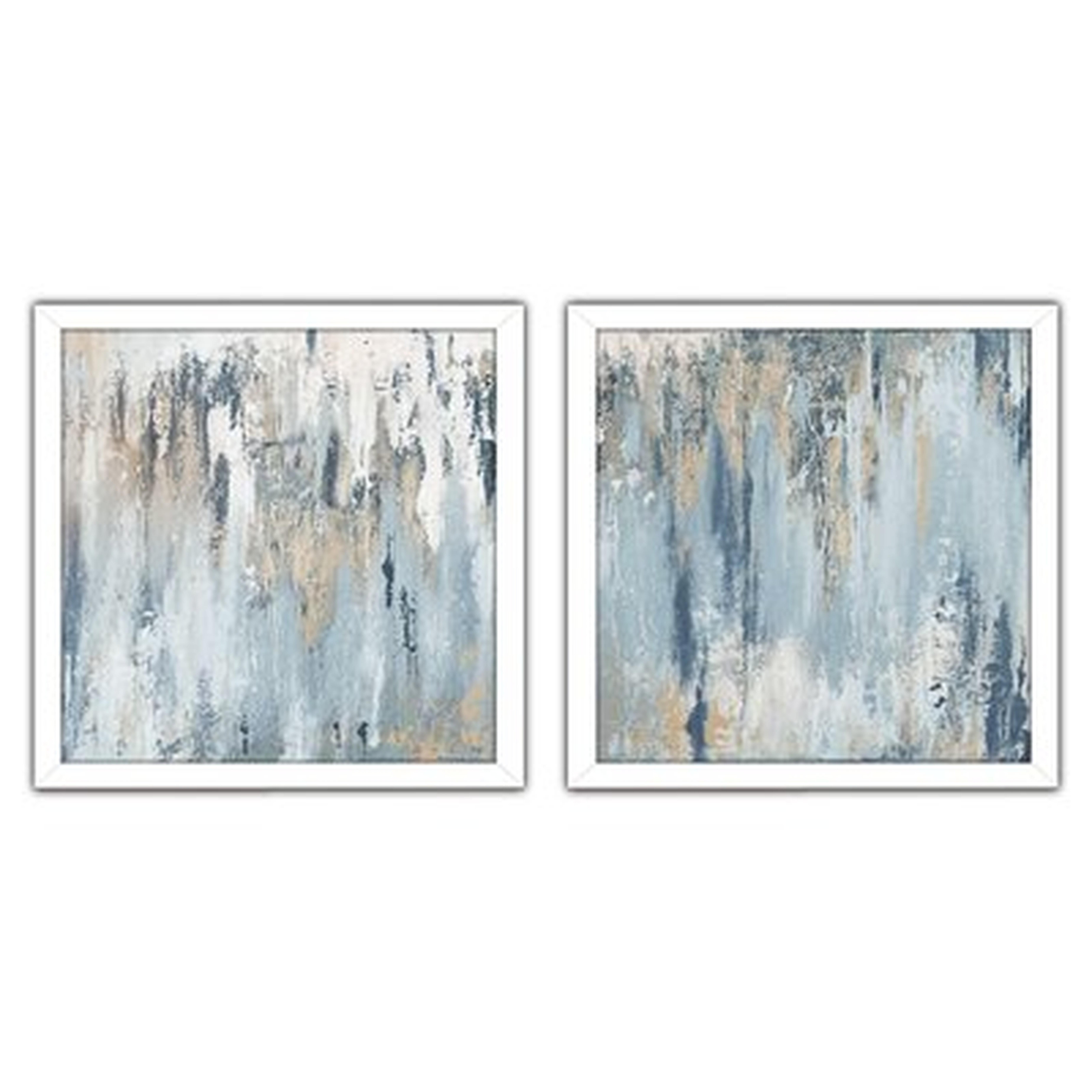 Blue Illusion Square by Patricia Pinto - 2 Piece Wrapped Canvas Print Set - Wayfair