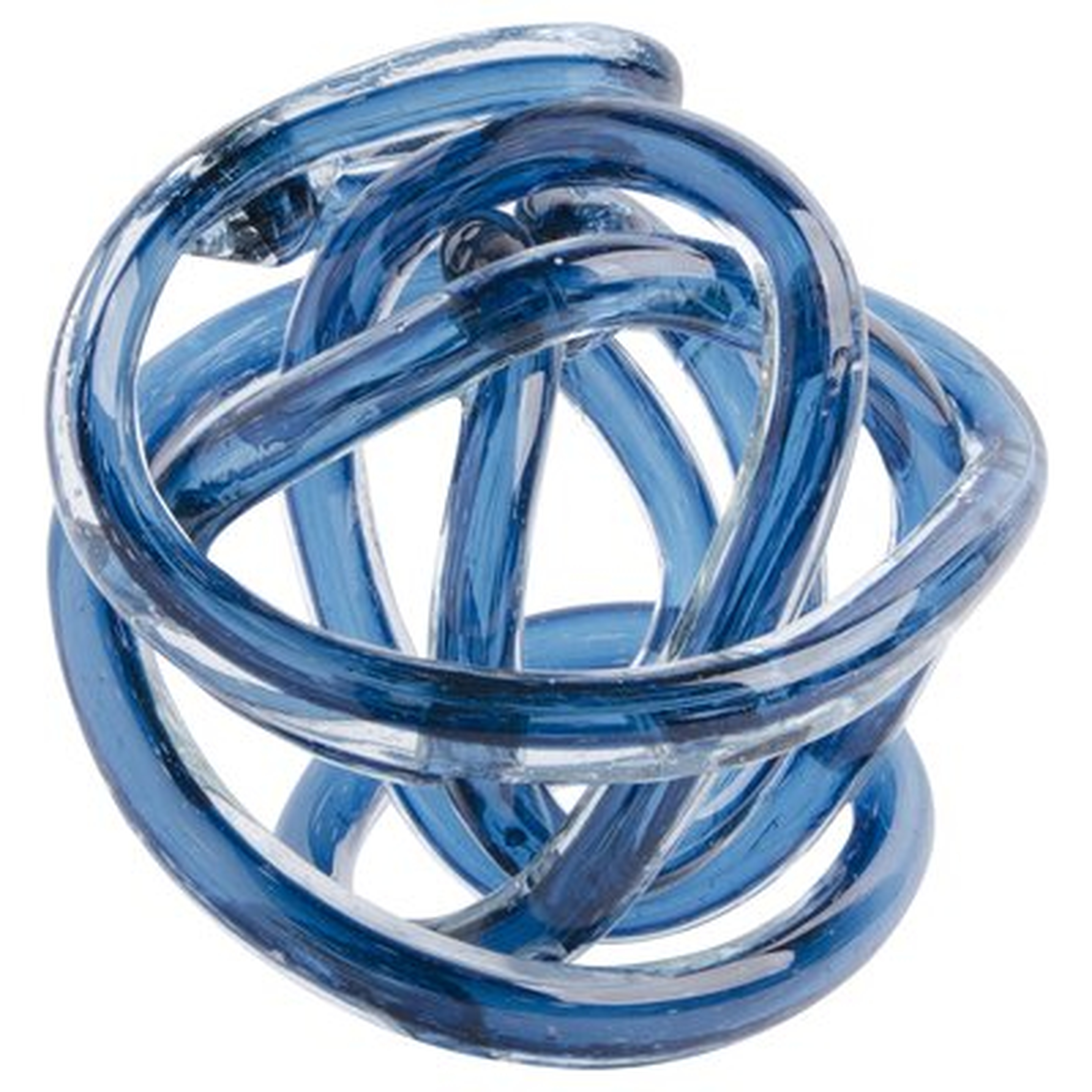 6"D BLUE GLASS KNOT - Wayfair