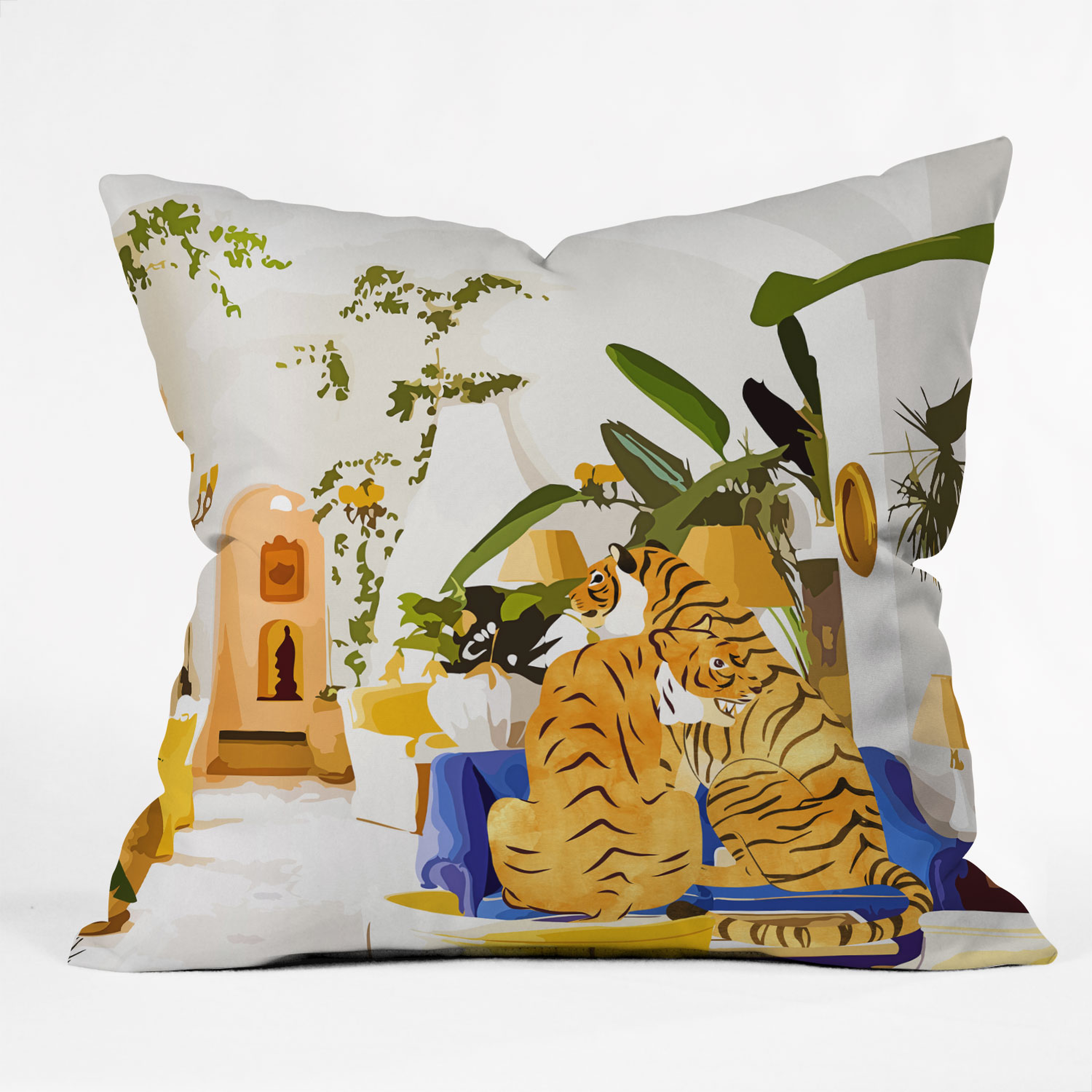 Tiger Reserve by 83 Oranges - Outdoor Throw Pillow 20" x 20" - Wander Print Co.
