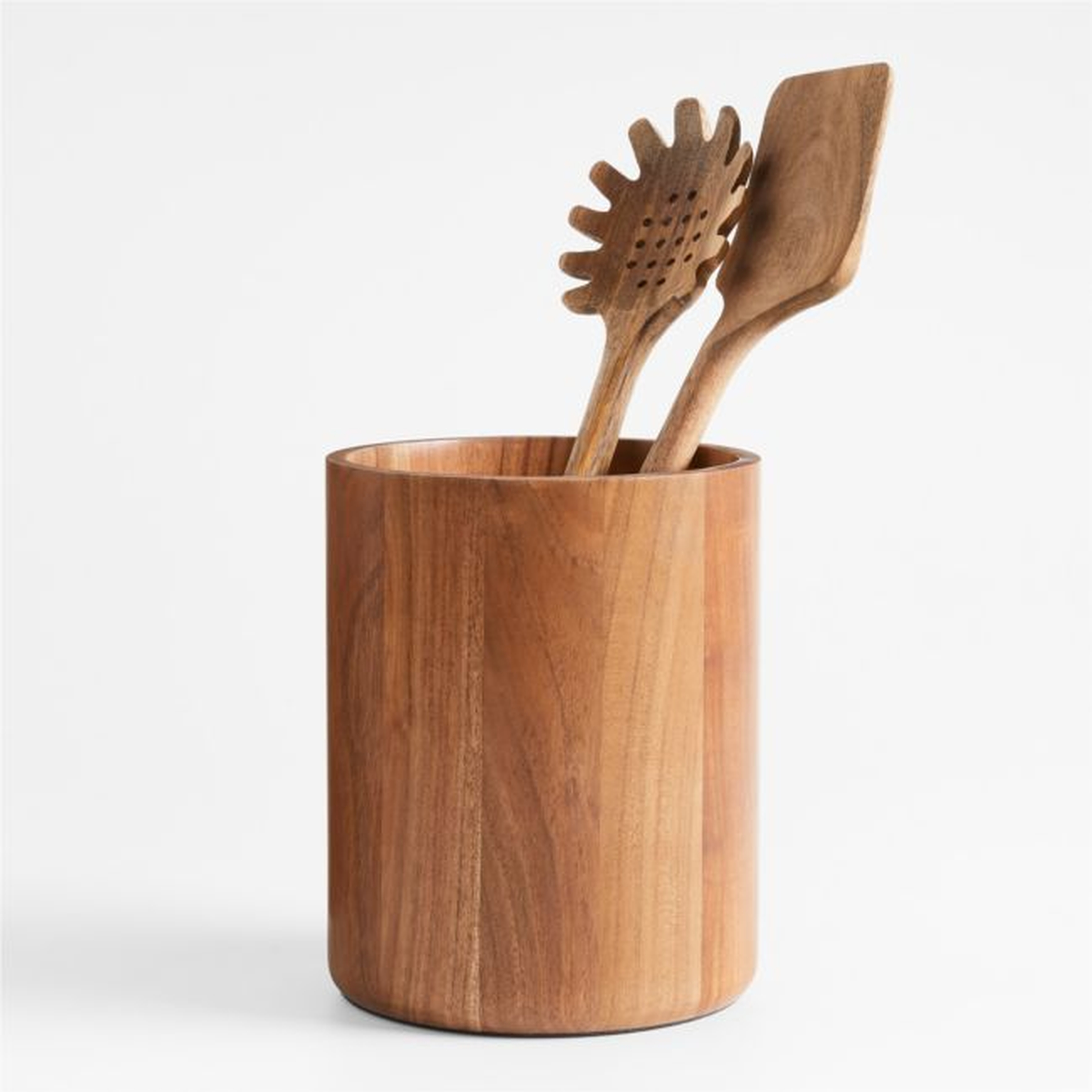 Tondo Wood Utensil Holder - Crate and Barrel