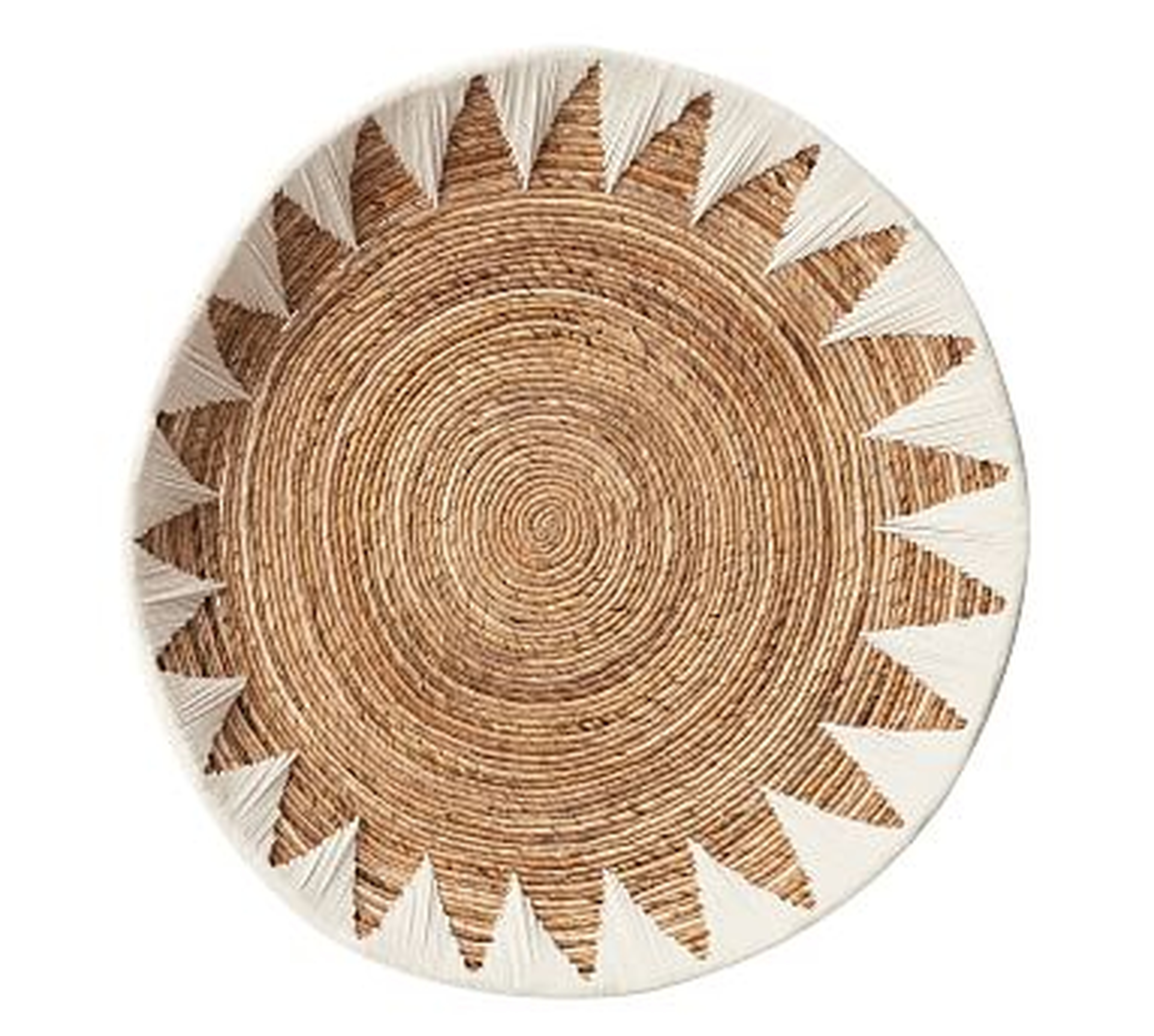 Sunny Handwoven Basket Wall Art, Natural/White - 37" - Pottery Barn