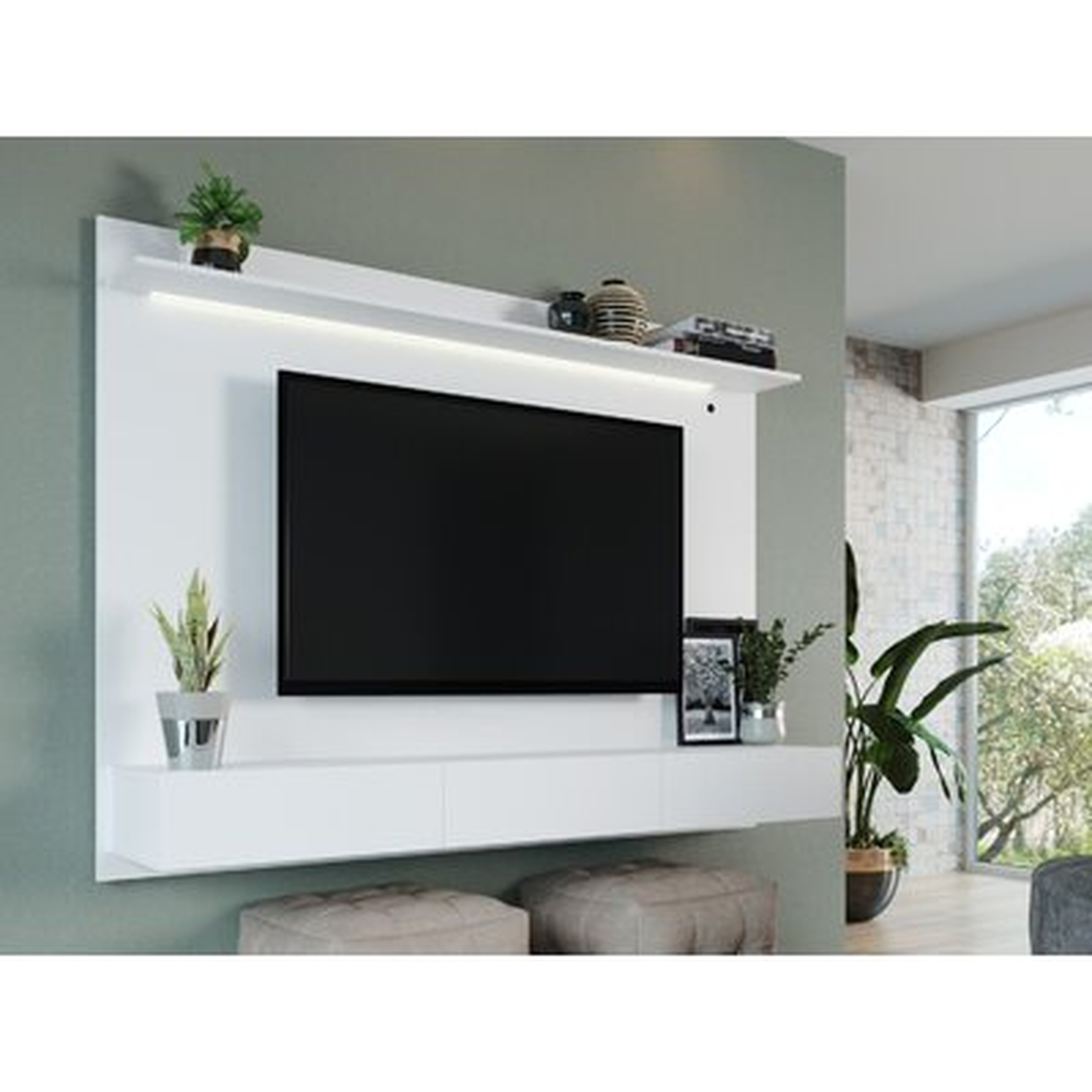 Sunseri Solid Wood Floating Entertainment Center for TVs up to 70" - Wayfair