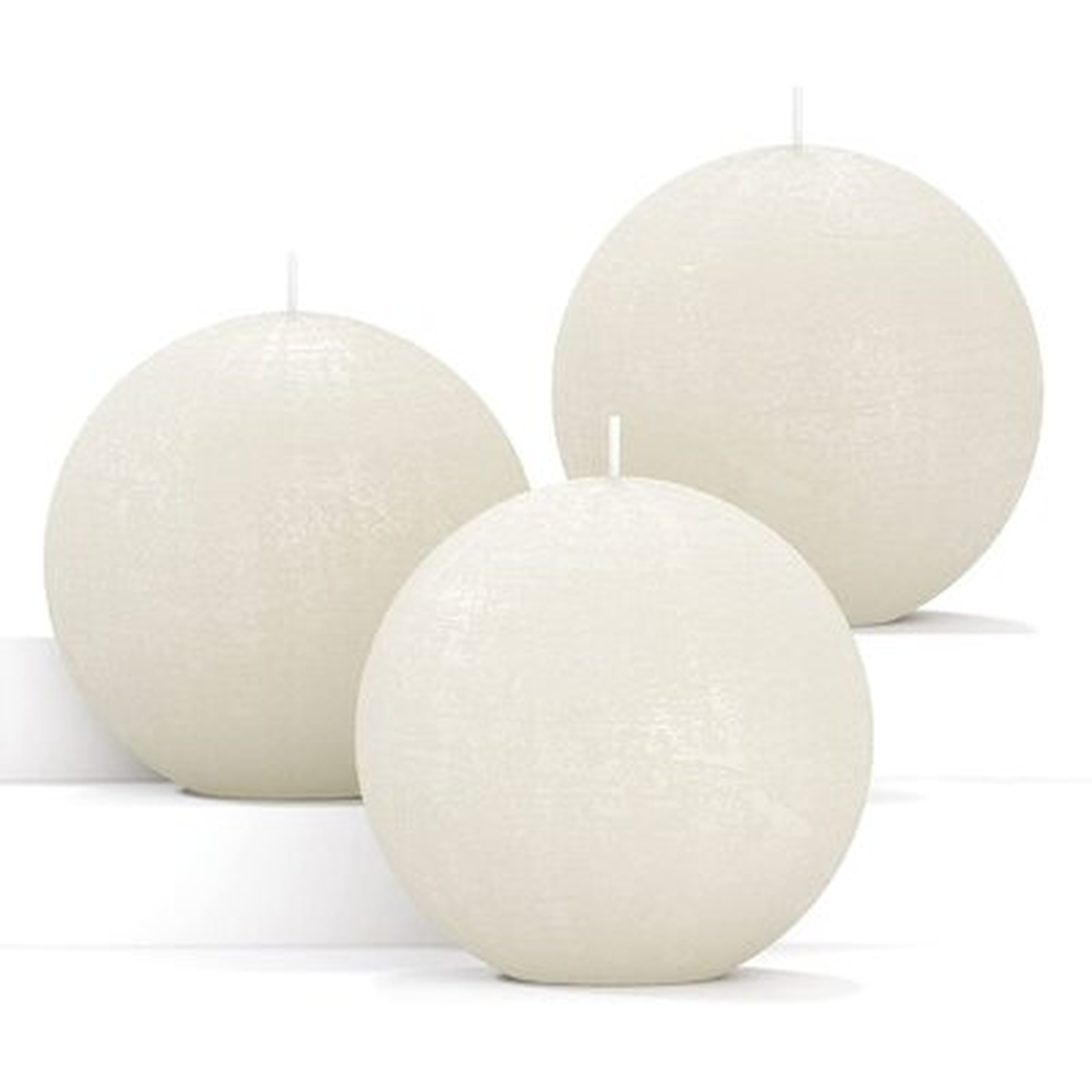 Candle Set Of 3 Round Candles Ball 3 Inch - Perfect Candle Decor As Wedding Decoration And Candles Romantic - Unscented Shaped Candles Long Burning - - Wayfair