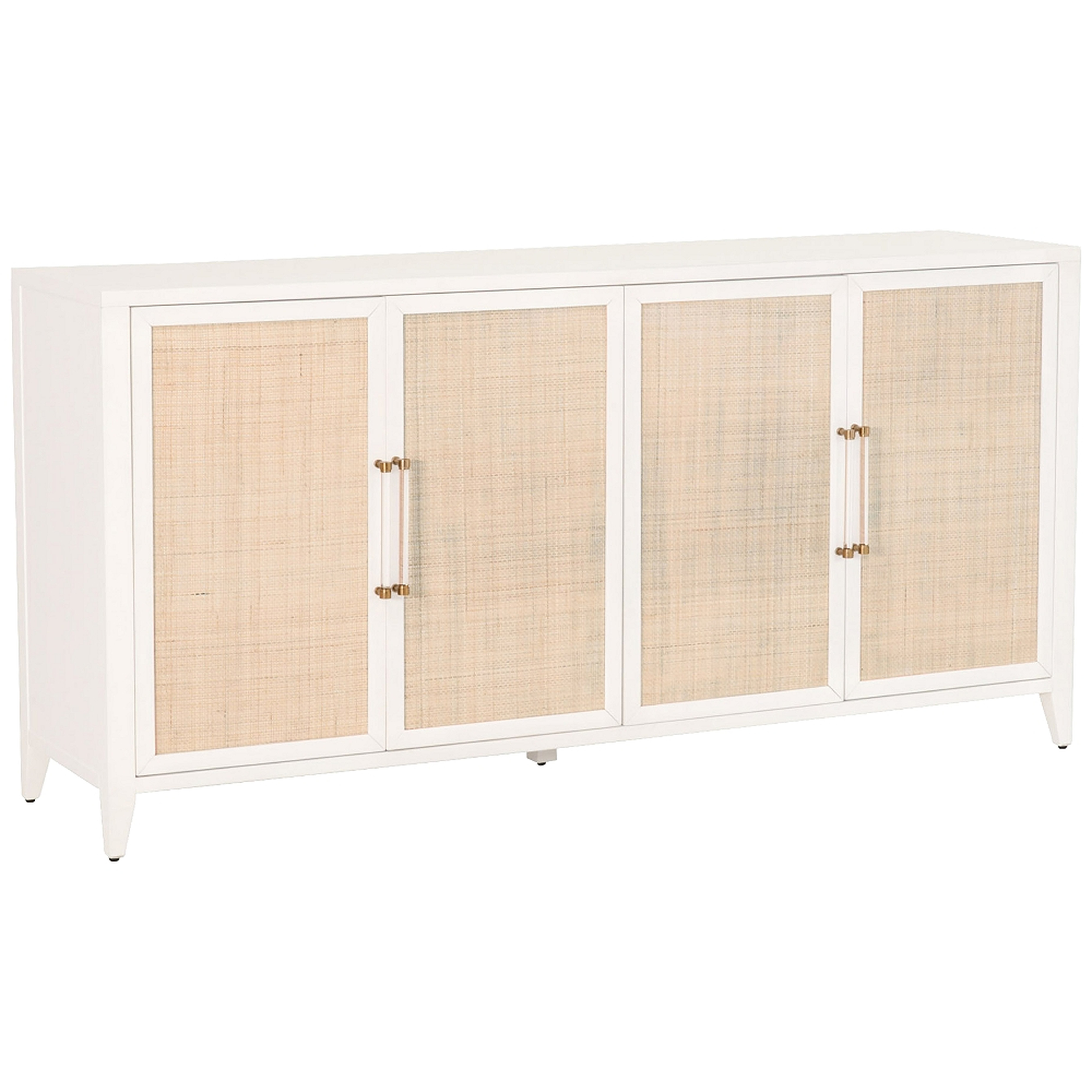 Traditions Holland 71"W Matte White 4-Door Media Sideboard - Style # 90Y09 - Lamps Plus