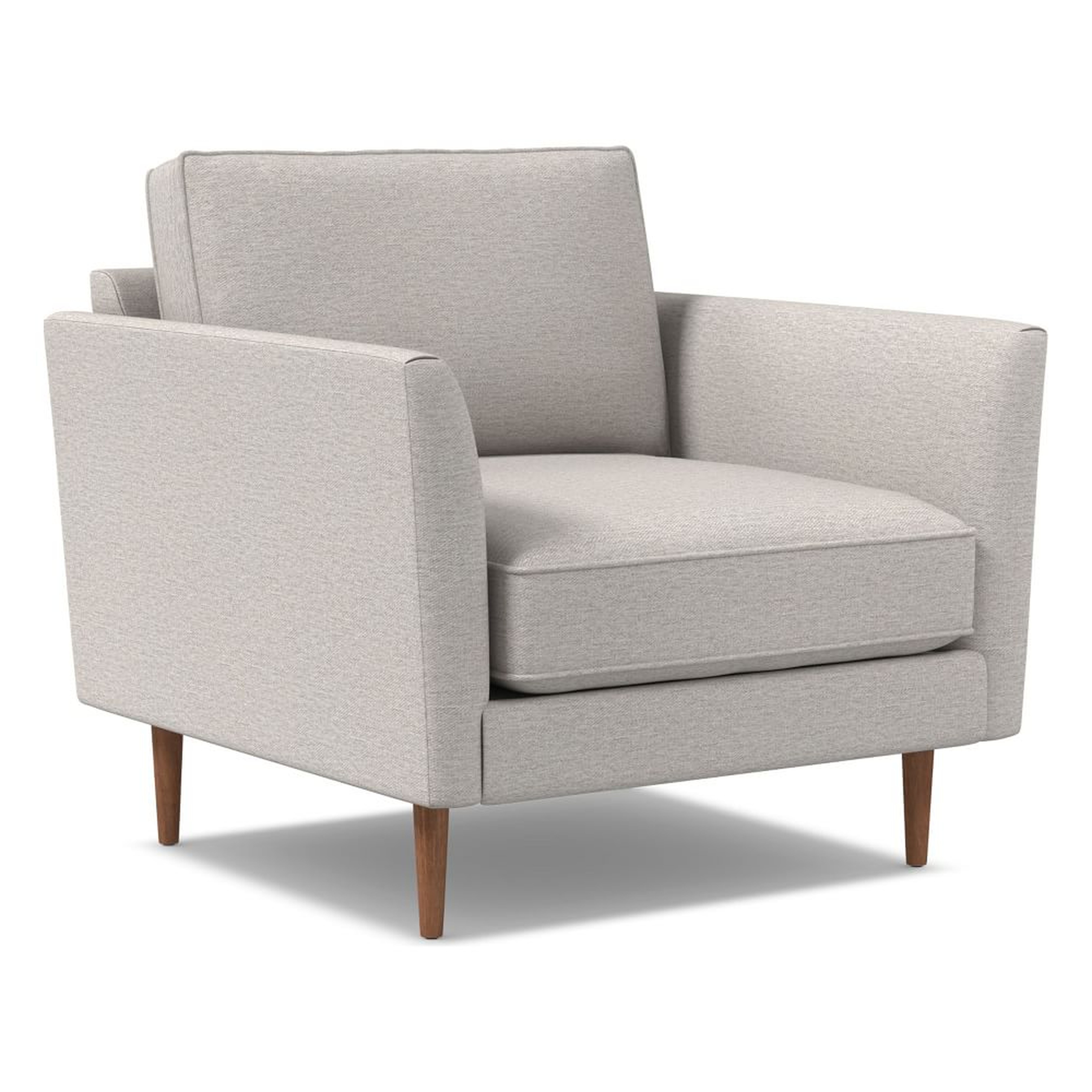 Alina Chair, Poly, Twill, Sand, Pecan - West Elm