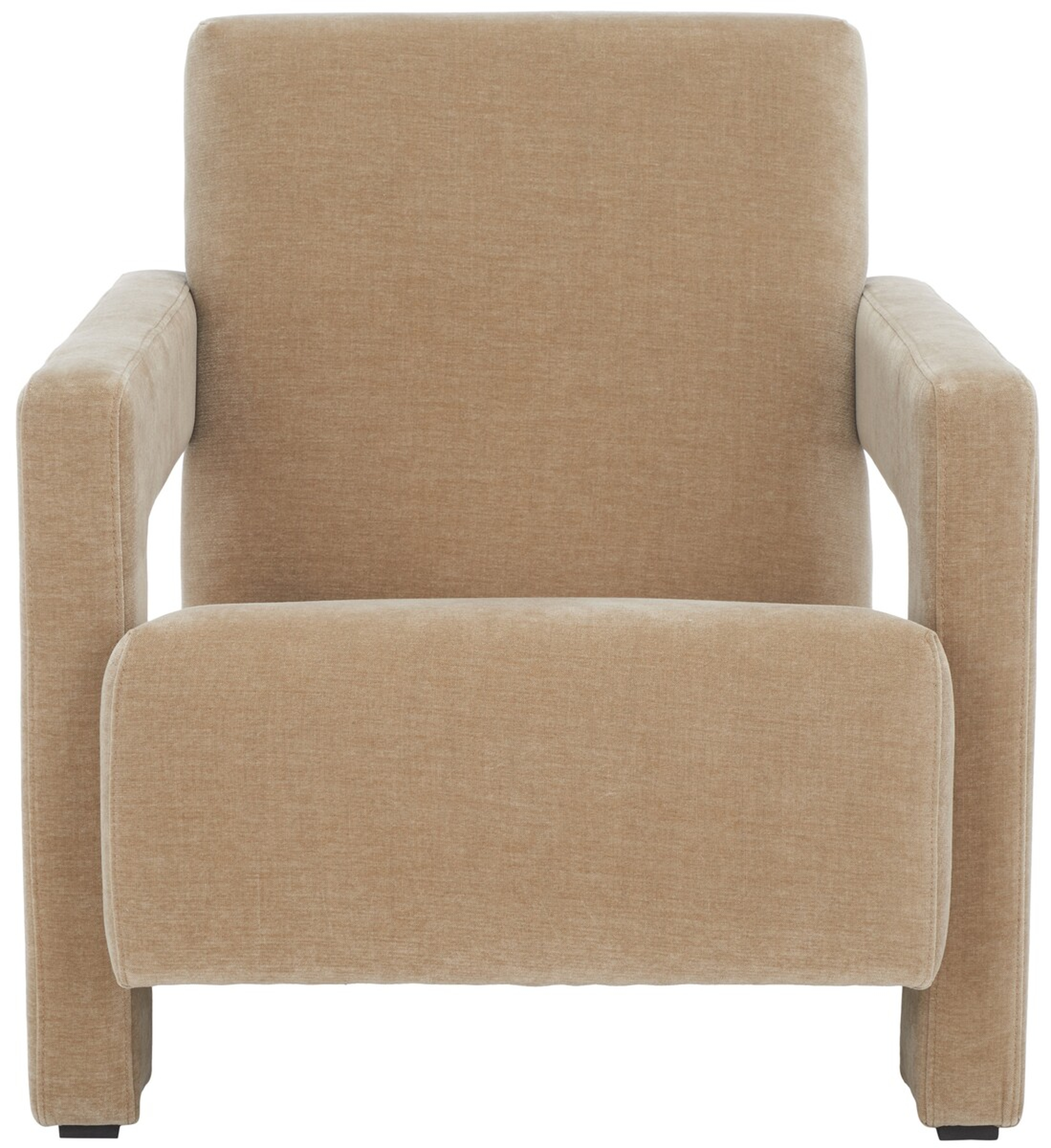 Taylor Modern Velvet Accent Chair - Light Brown - Safavieh Couture