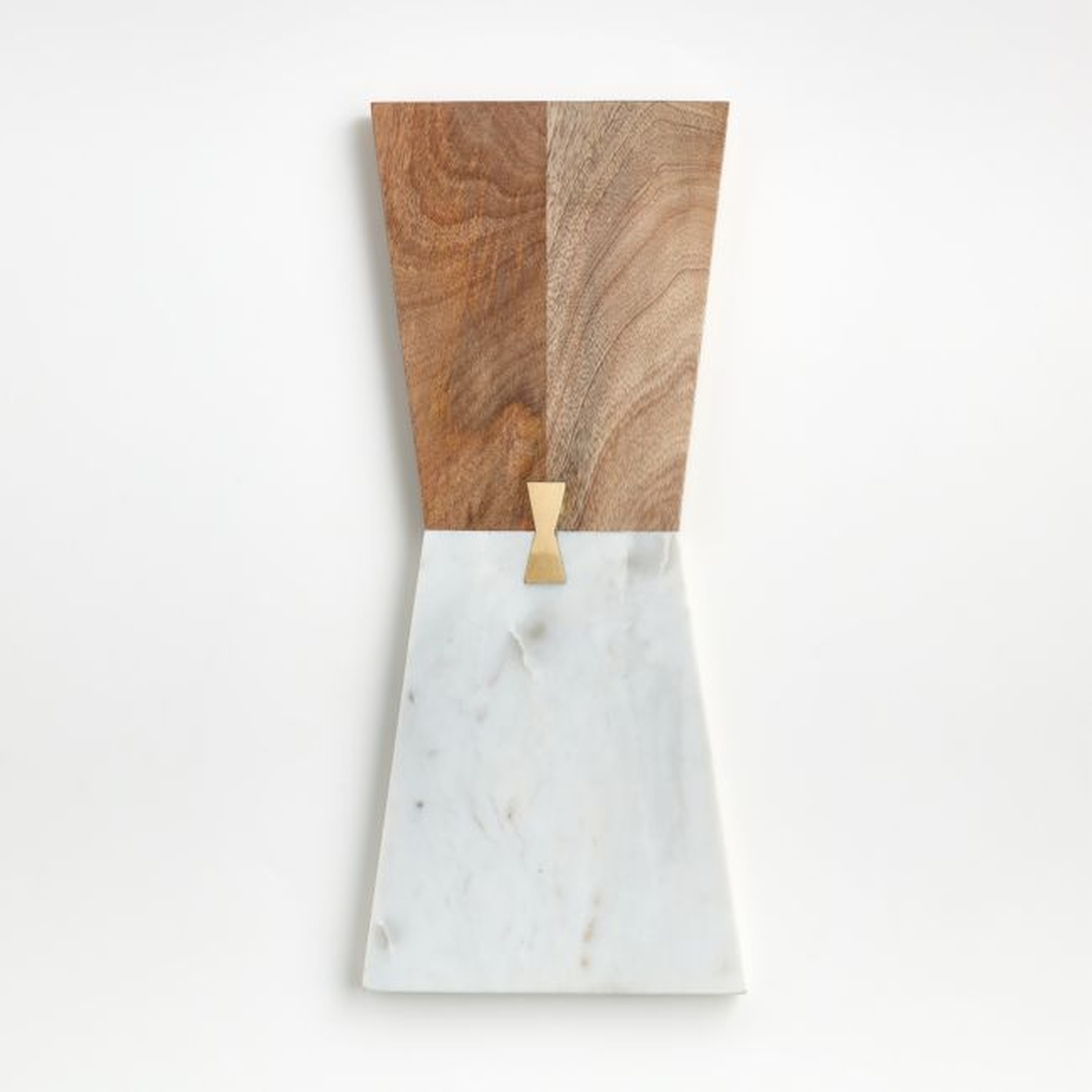 Salvia Narrow Nesting Marble and Wood Cheese Board - Crate and Barrel